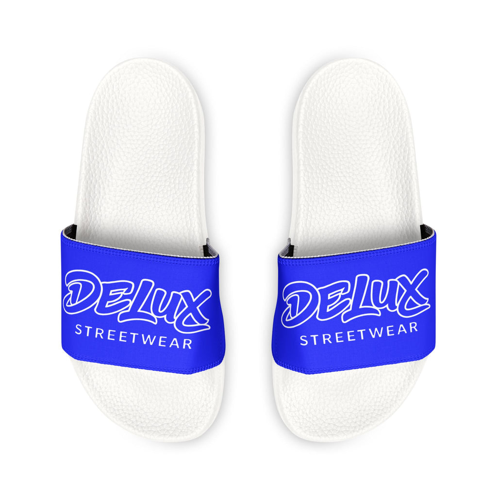 Men's Removable-Strap Slide Sandals — Blue DELUX Streetwear Comfort Slides