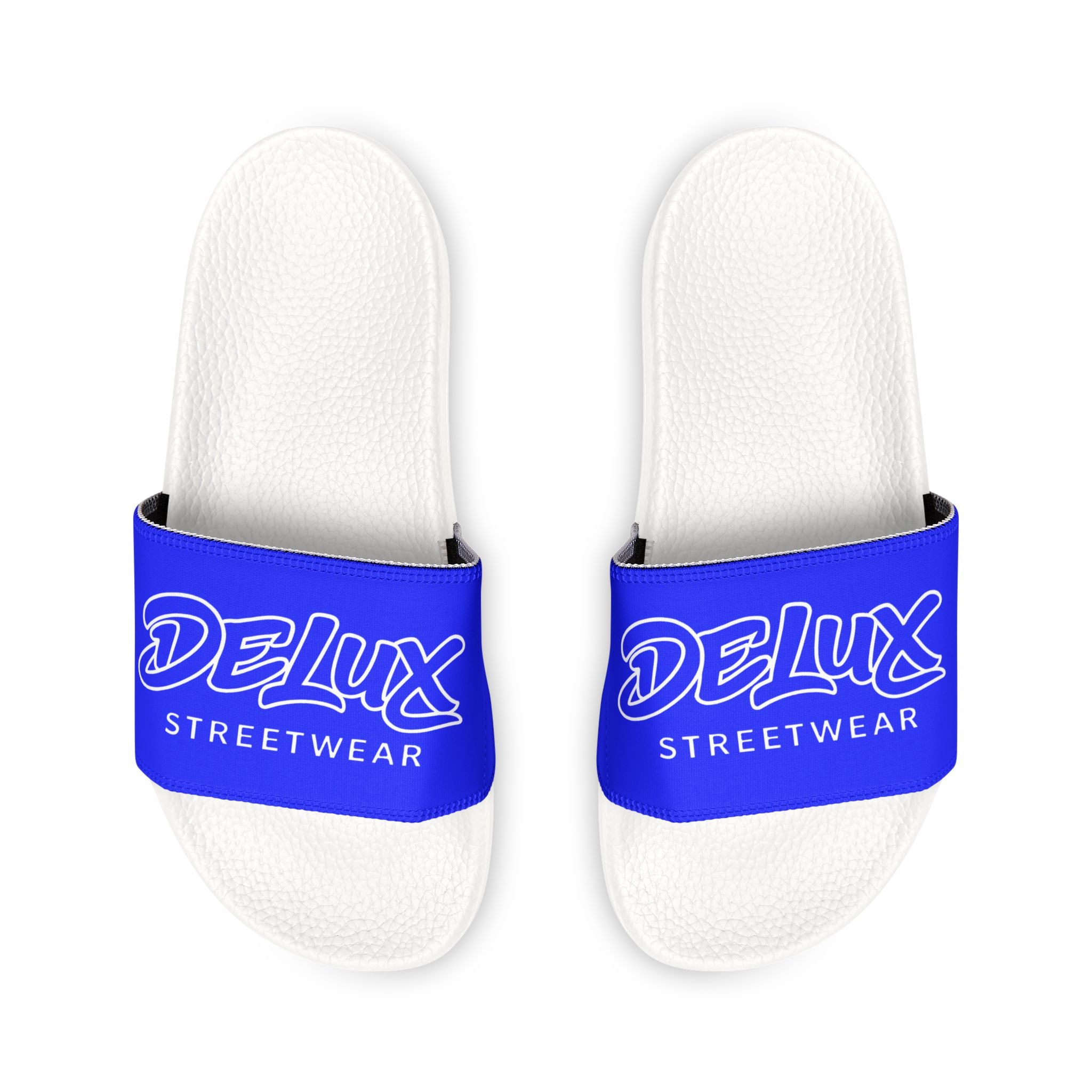 Men's Removable-Strap Slide Sandals — Blue DELUX Streetwear Comfort Slides