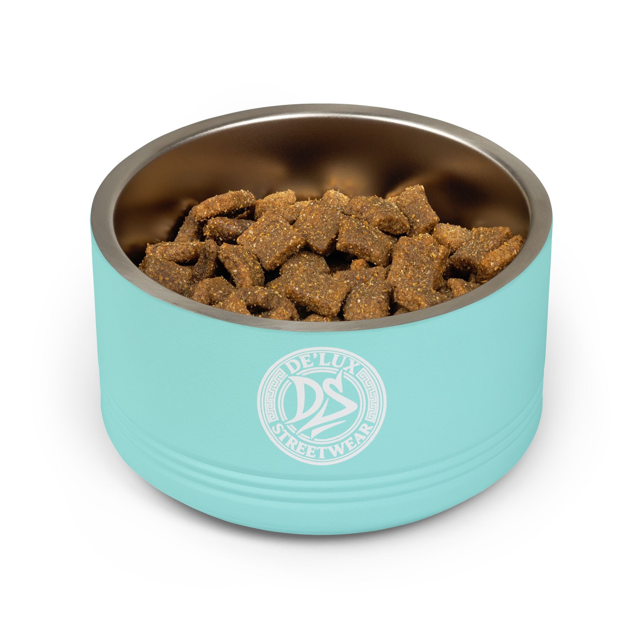 Ceramic-Style Stainless Pet Bowl — 18oz Modern Dog & Cat Feeder