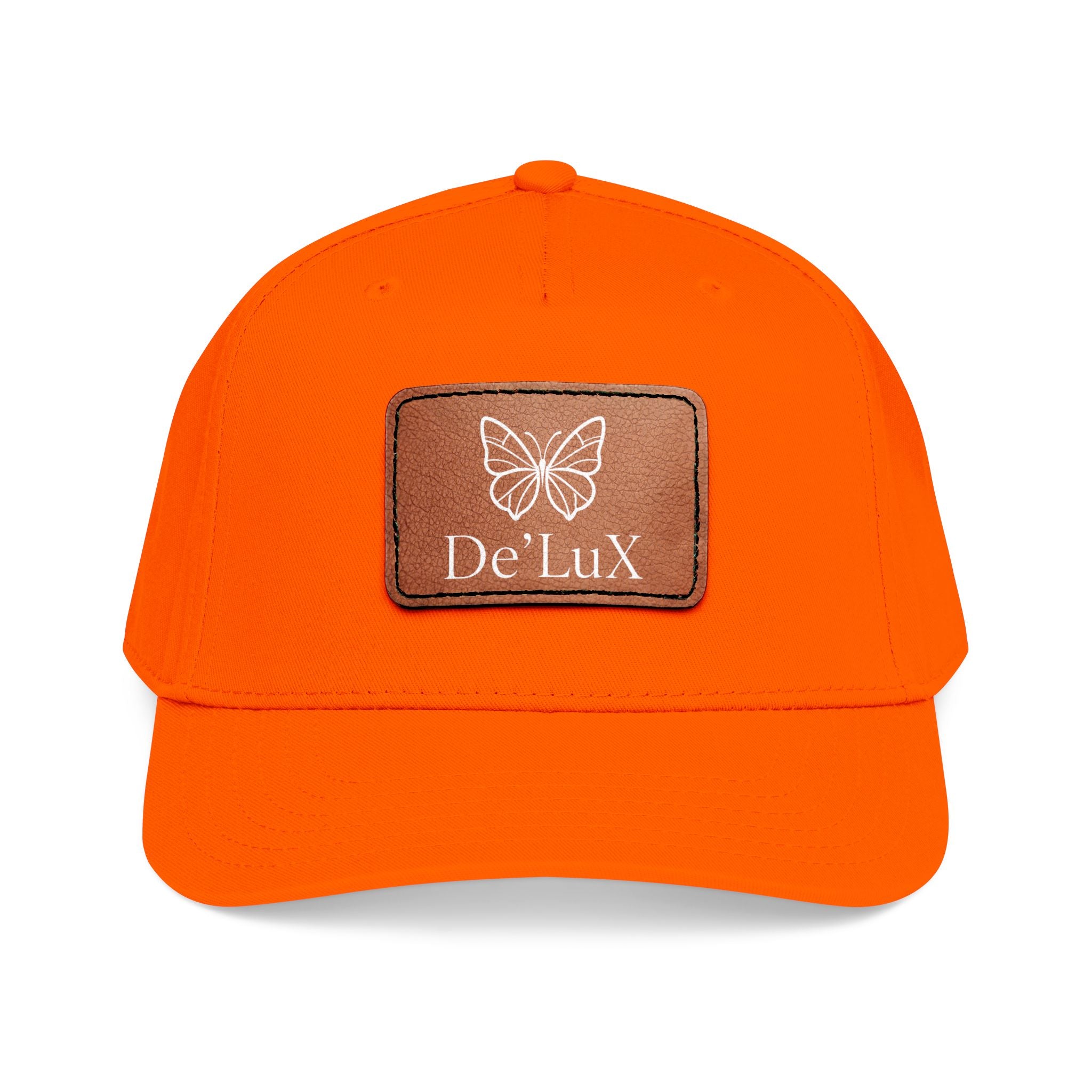Leather Patch Baseball Cap — De'LuX Butterfly Mid-Profile Hat