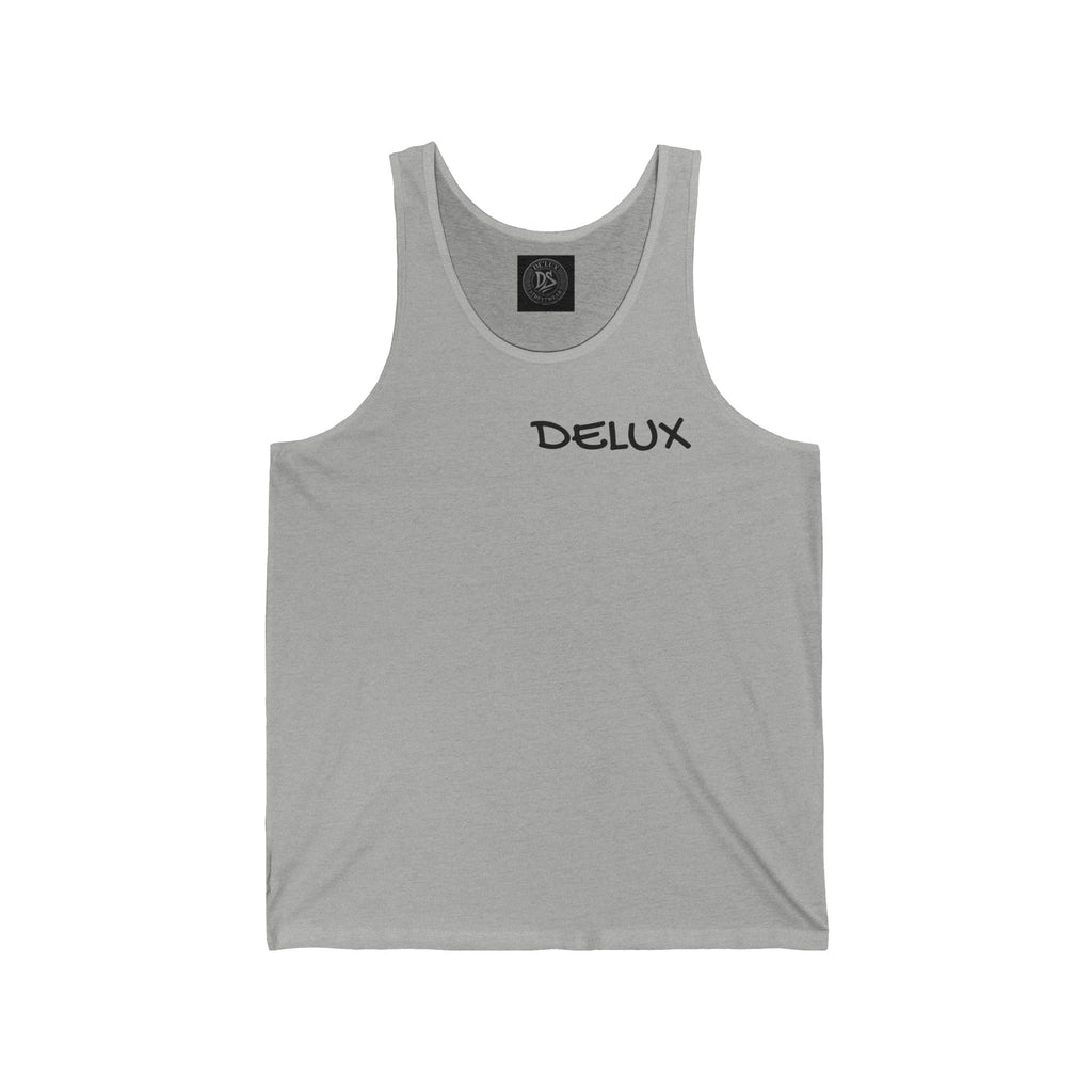 DELUX Minimal Logo Tank Top — Men's & Women's Casual Summer Muscle Tee