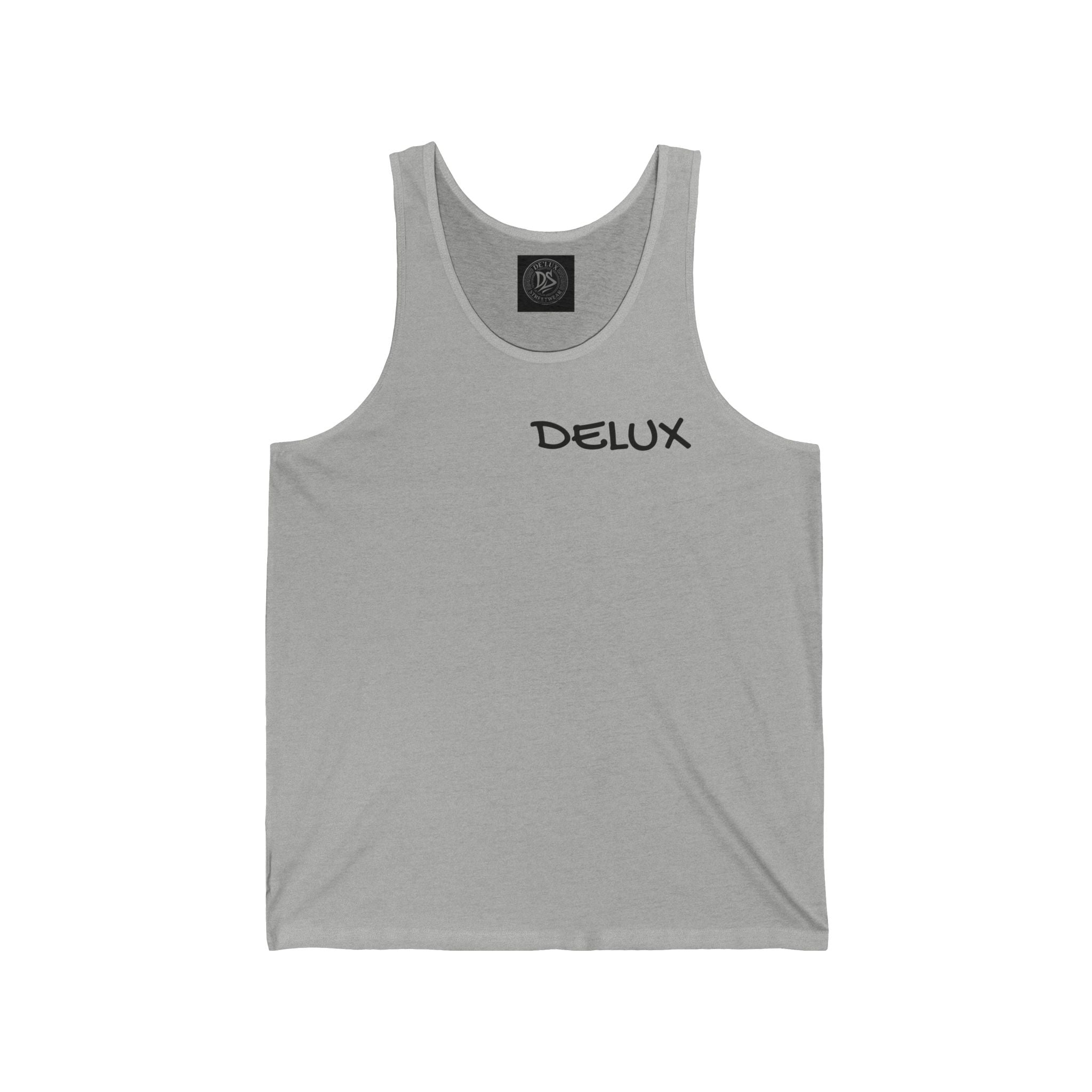 DELUX Minimal Logo Tank Top — Men's & Women's Casual Summer Muscle Tee