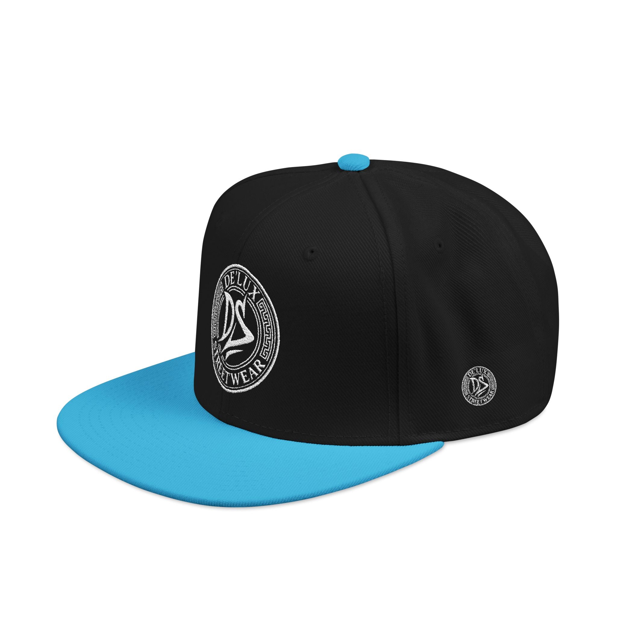 Embroidered Snapback Hat — Vintage Circle Logo Streetwear Cap