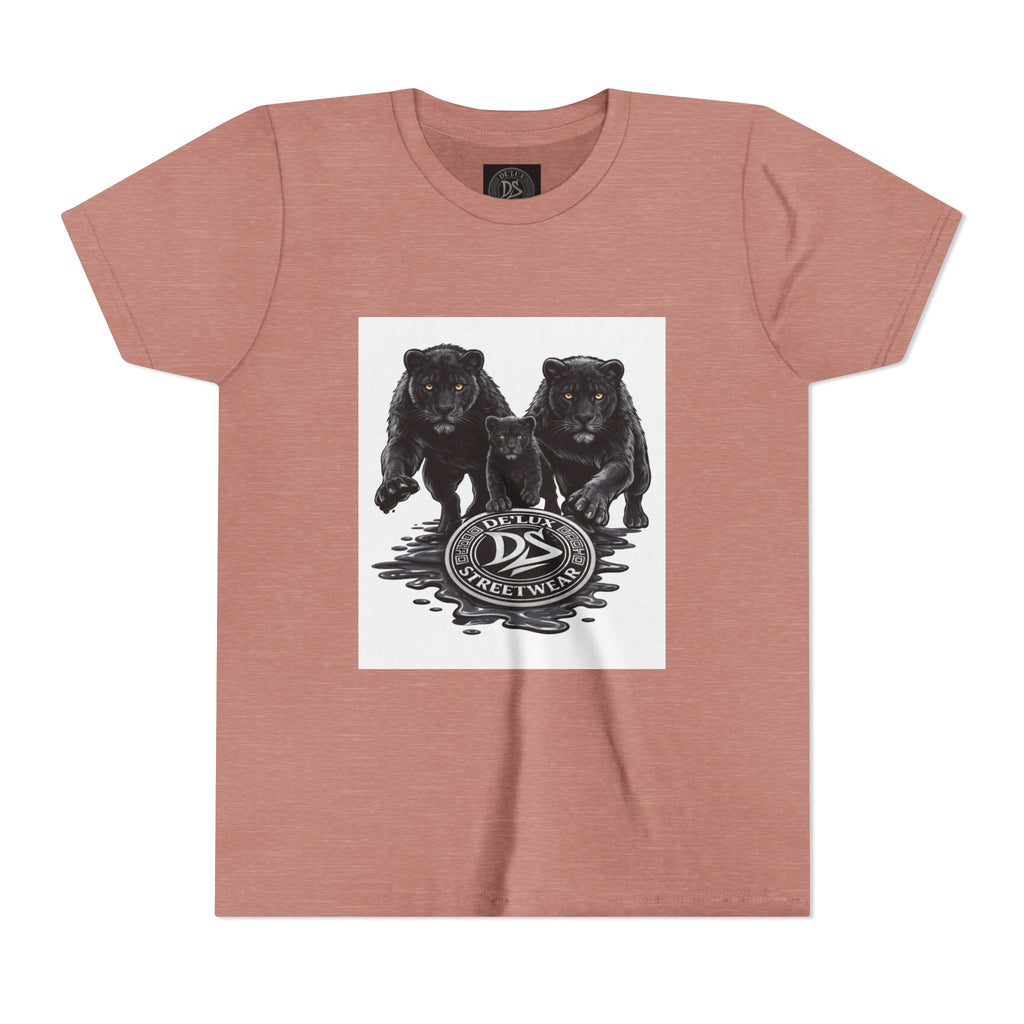 Youth Tee — Twin Black Panthers Graphic Kids T-Shirt
