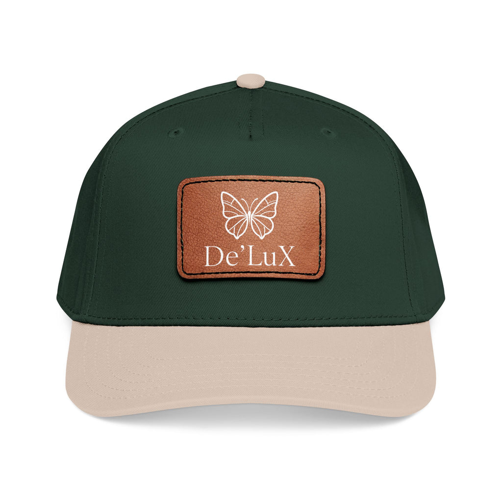 Leather Patch Baseball Cap — De'LuX Butterfly Mid-Profile Hat