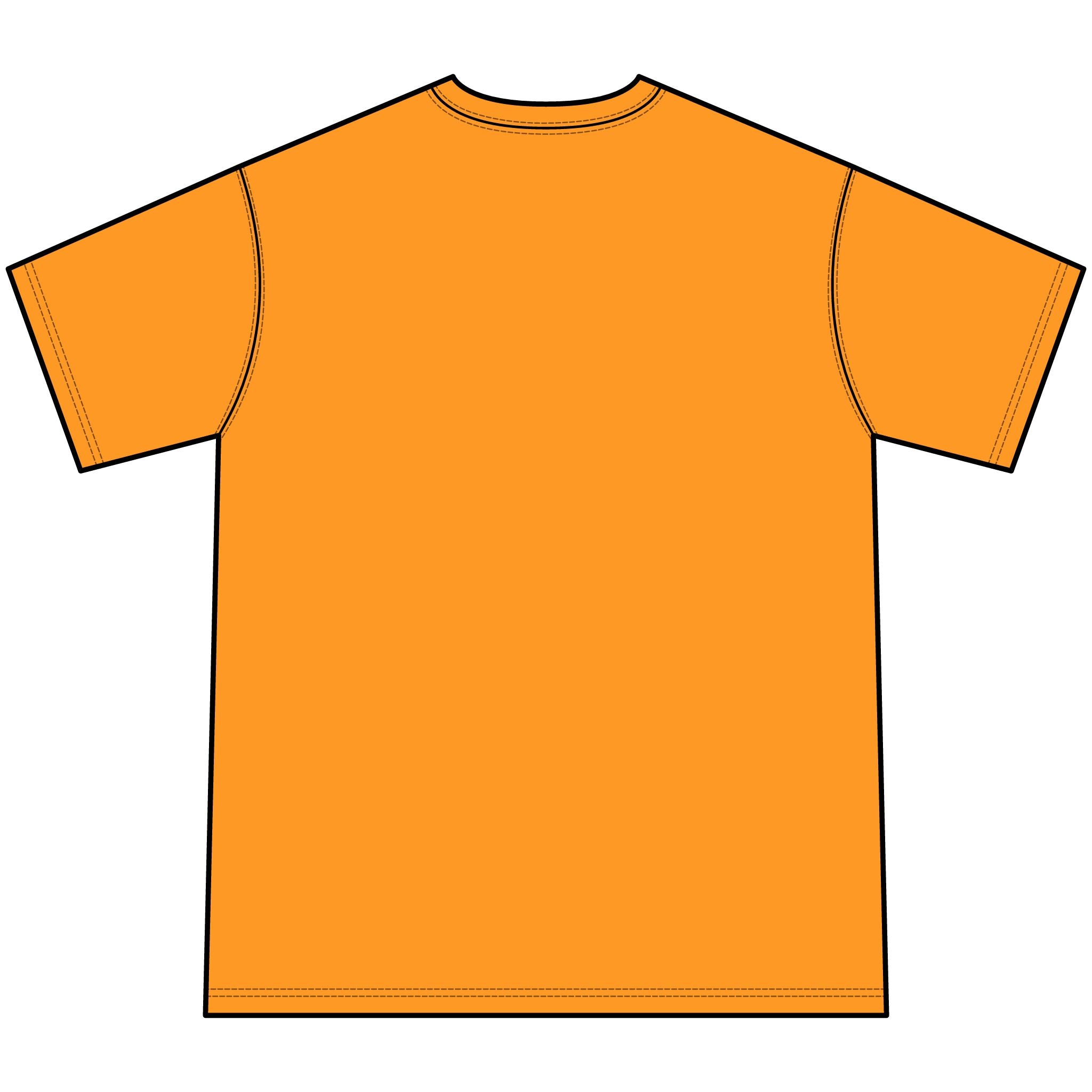 Youth Orange Tie-Dye Tee — Circular 'LUX STREETWEAR' Logo