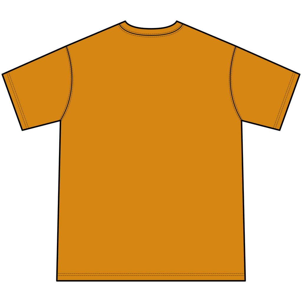 Youth Orange Tie-Dye Tee — Circular 'LUX STREETWEAR' Logo