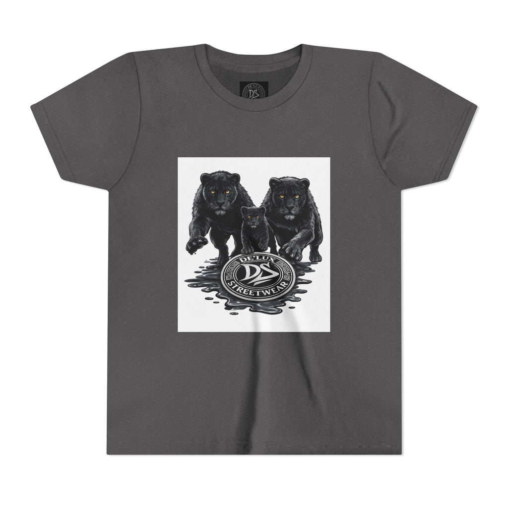 Youth Tee — Twin Black Panthers Graphic Kids T-Shirt