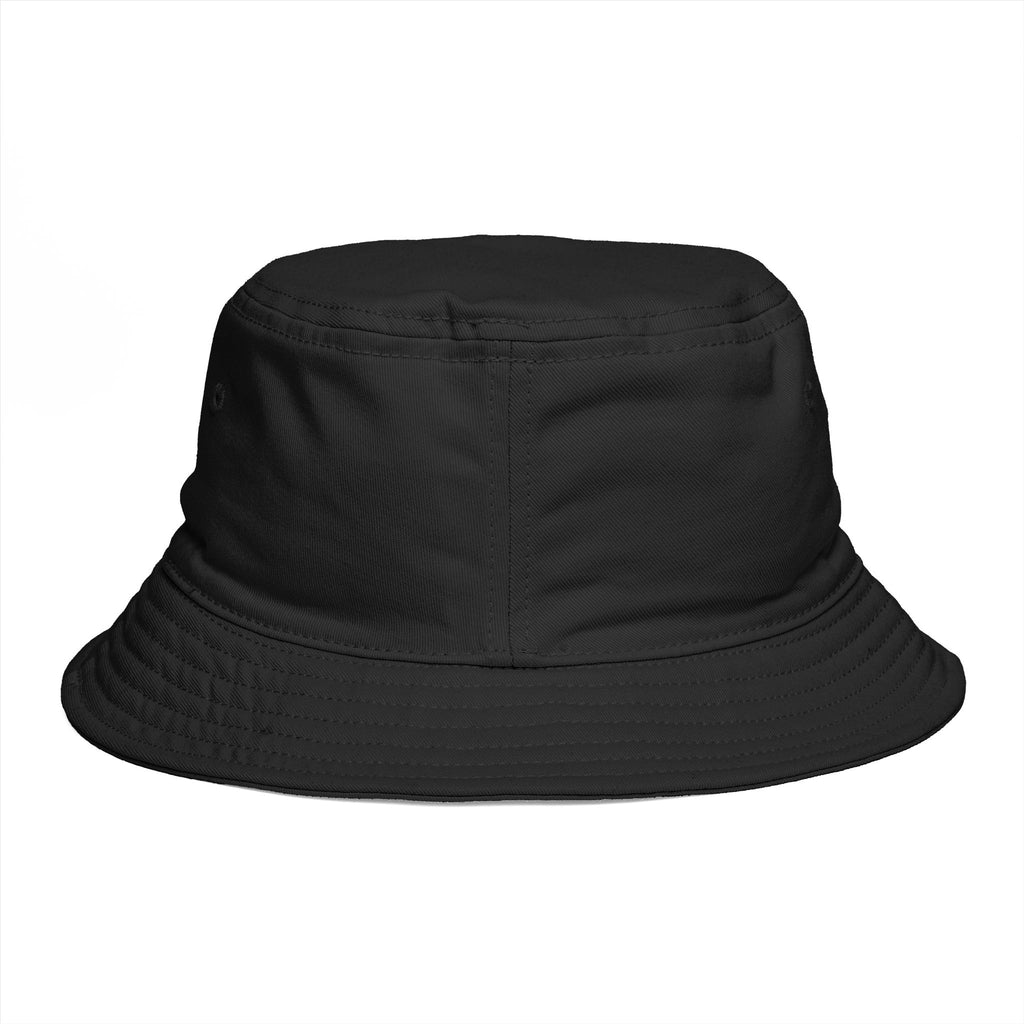 DELUX Brown Bucket Hat — Retro Logo Casual Sun Hat