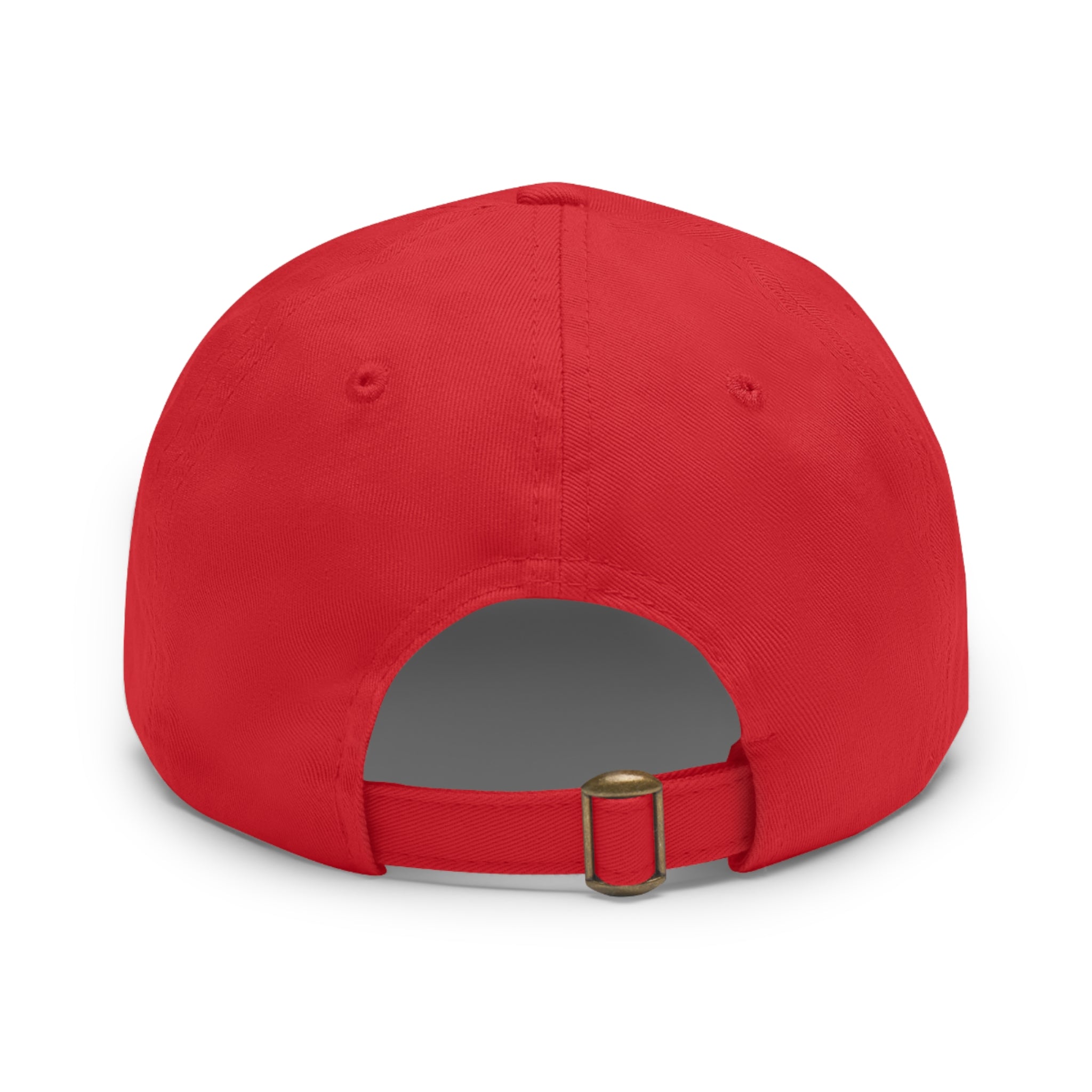 Deluxe Streetwear Leather Patch Dad Hat — Round Logo Cap