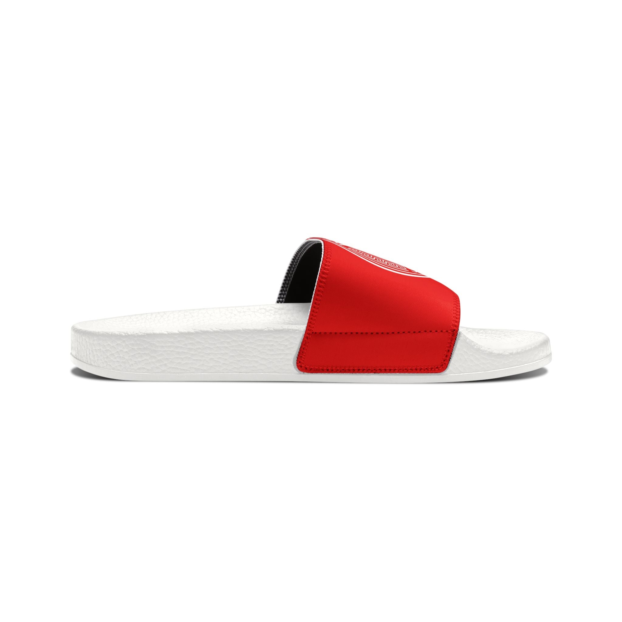 Men's Slide Sandals — Red Deluxe Streetwear Logo Slides