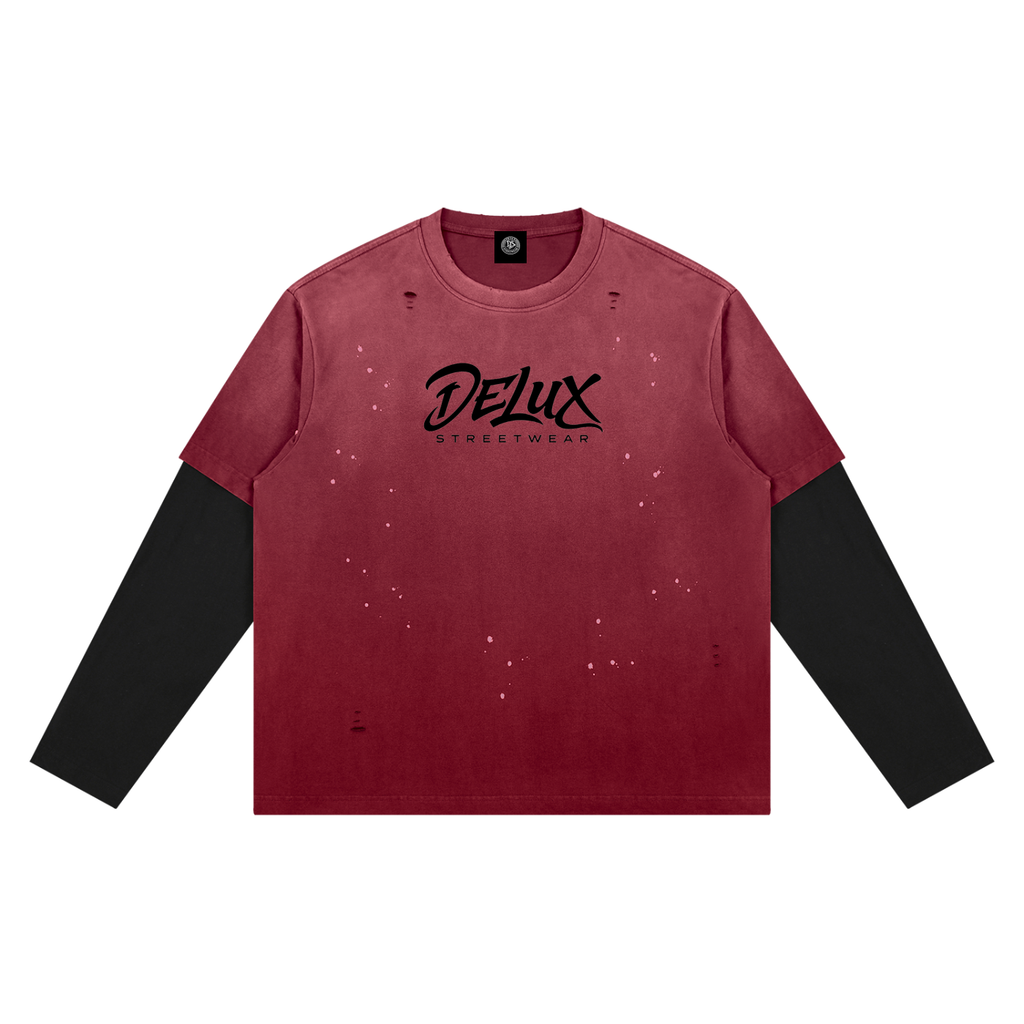 DeLuX Vintage Wash Distressed Layer T-Shirt