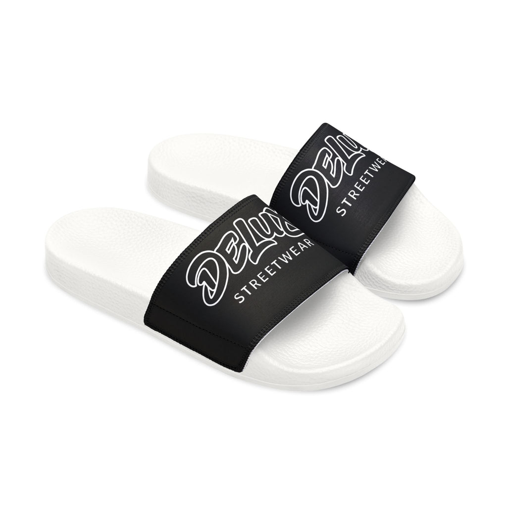 Youth Slide Sandals — 'Delux Streetwear' Adjustable Removable-Strap Pool & Casual Slides