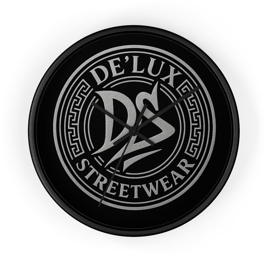 Wall Clock — De’Luxe Streetwear Logo Clock (Black)