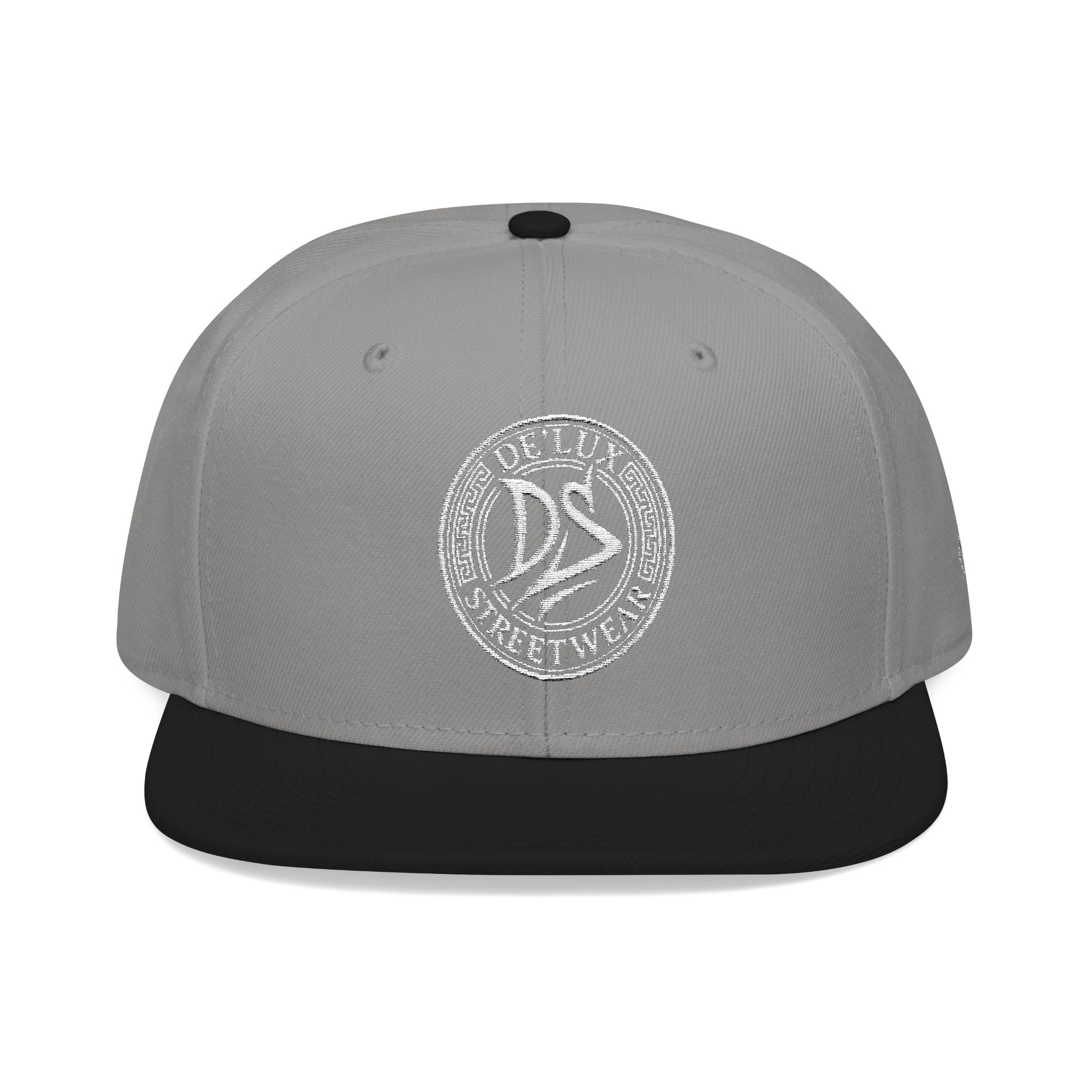Embroidered Snapback Hat — Vintage Circle Logo Streetwear Cap
