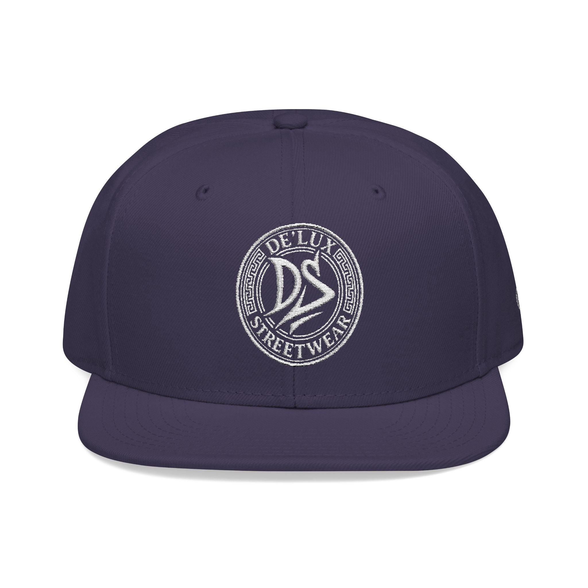 Embroidered Snapback Hat — Vintage Circle Logo Streetwear Cap