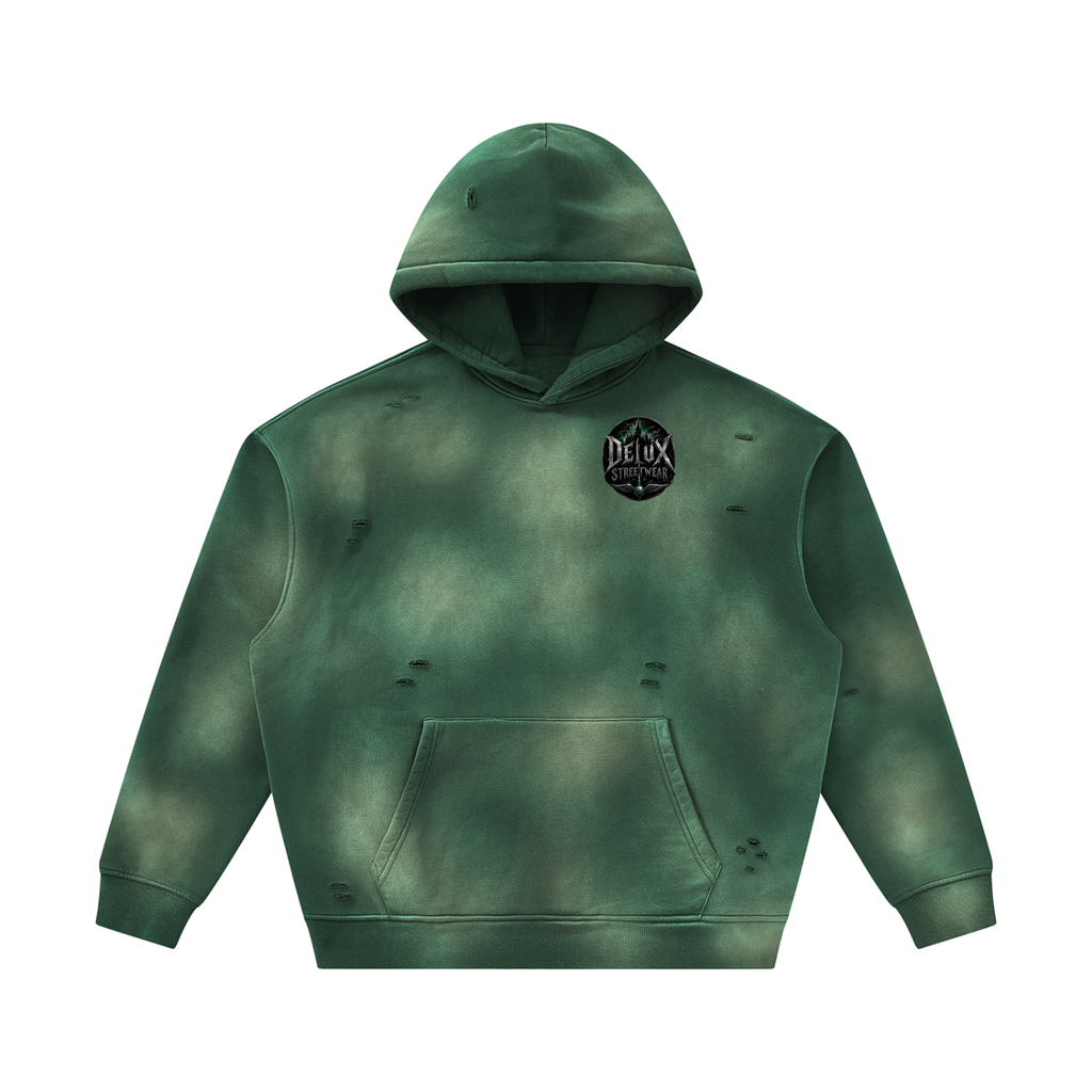 Midnight Sunfade Frayed Fleece Hoodie