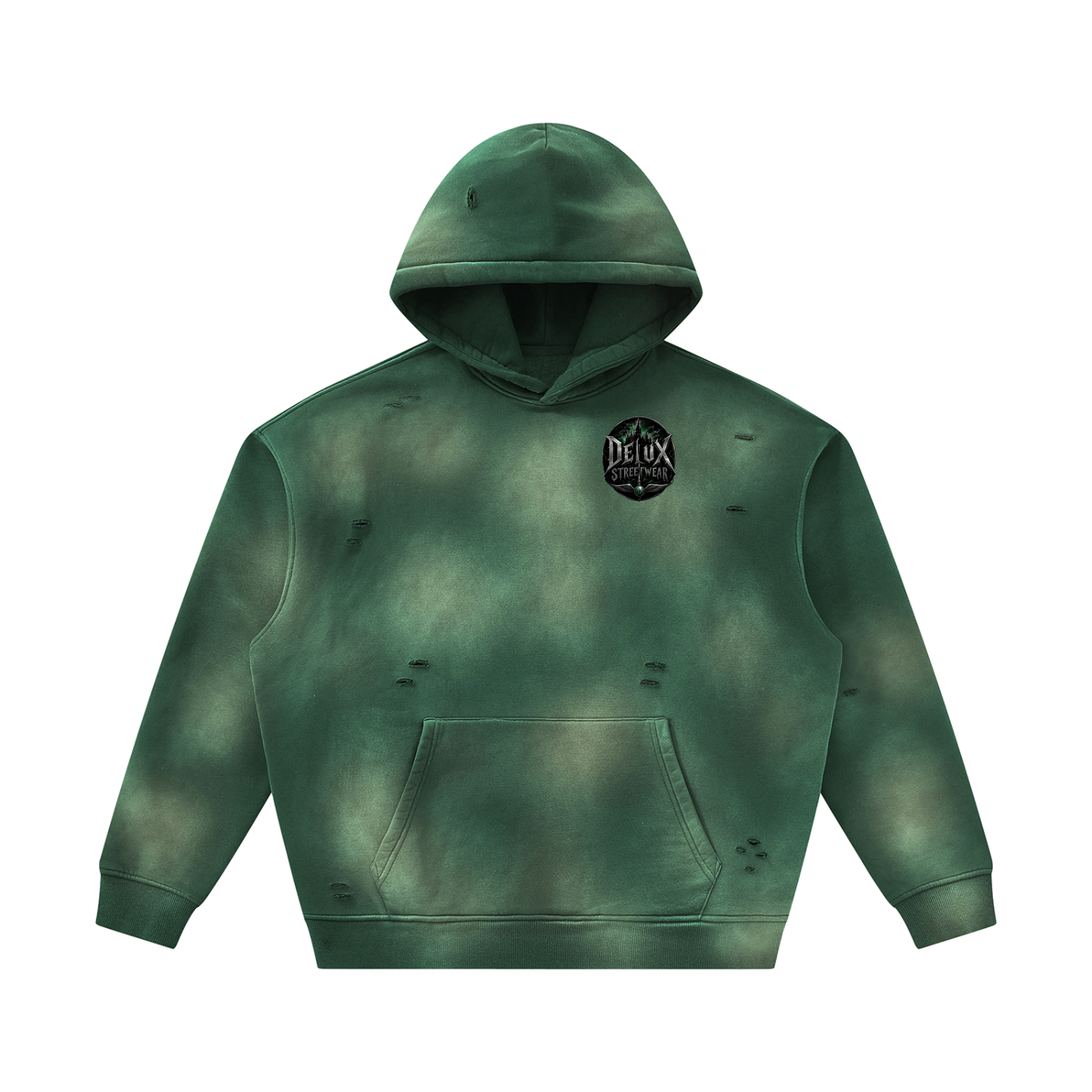 Midnight Sunfade Frayed Fleece Hoodie