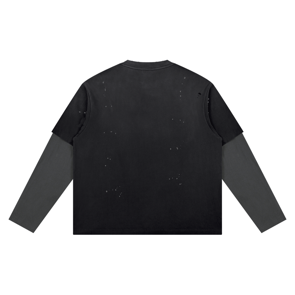 DeLuX Vintage Wash Distressed Layer T-Shirt