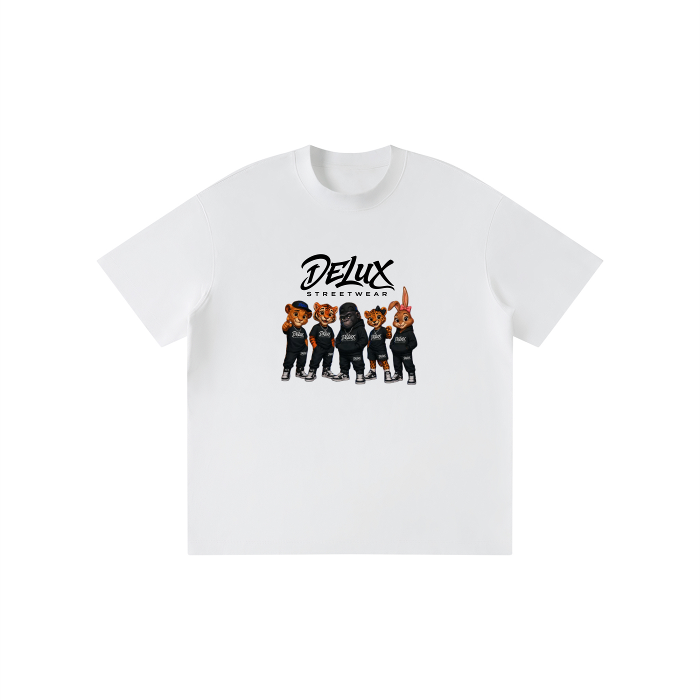 DeLuX Cartoon Kid’s Solid Crewneck T-Shirt