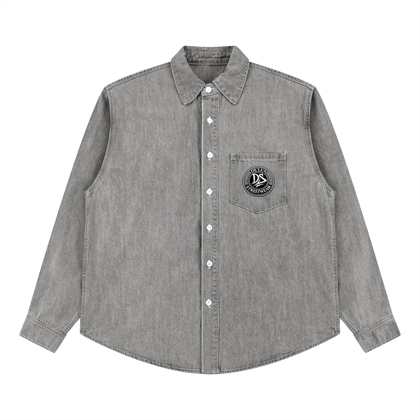 Unisex Vintage Wash Denim Shirt