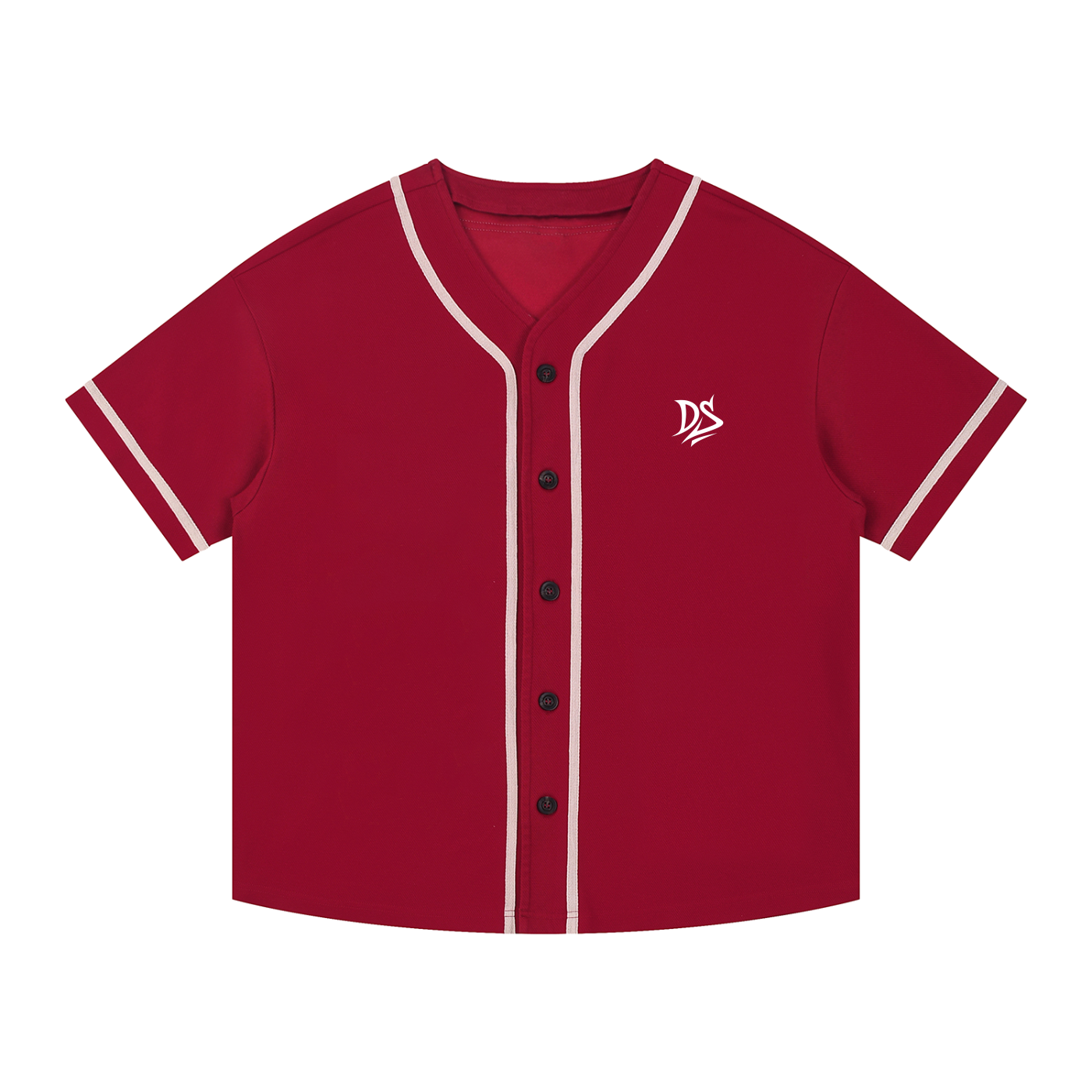 Contrast Piped Button-Up Jersey