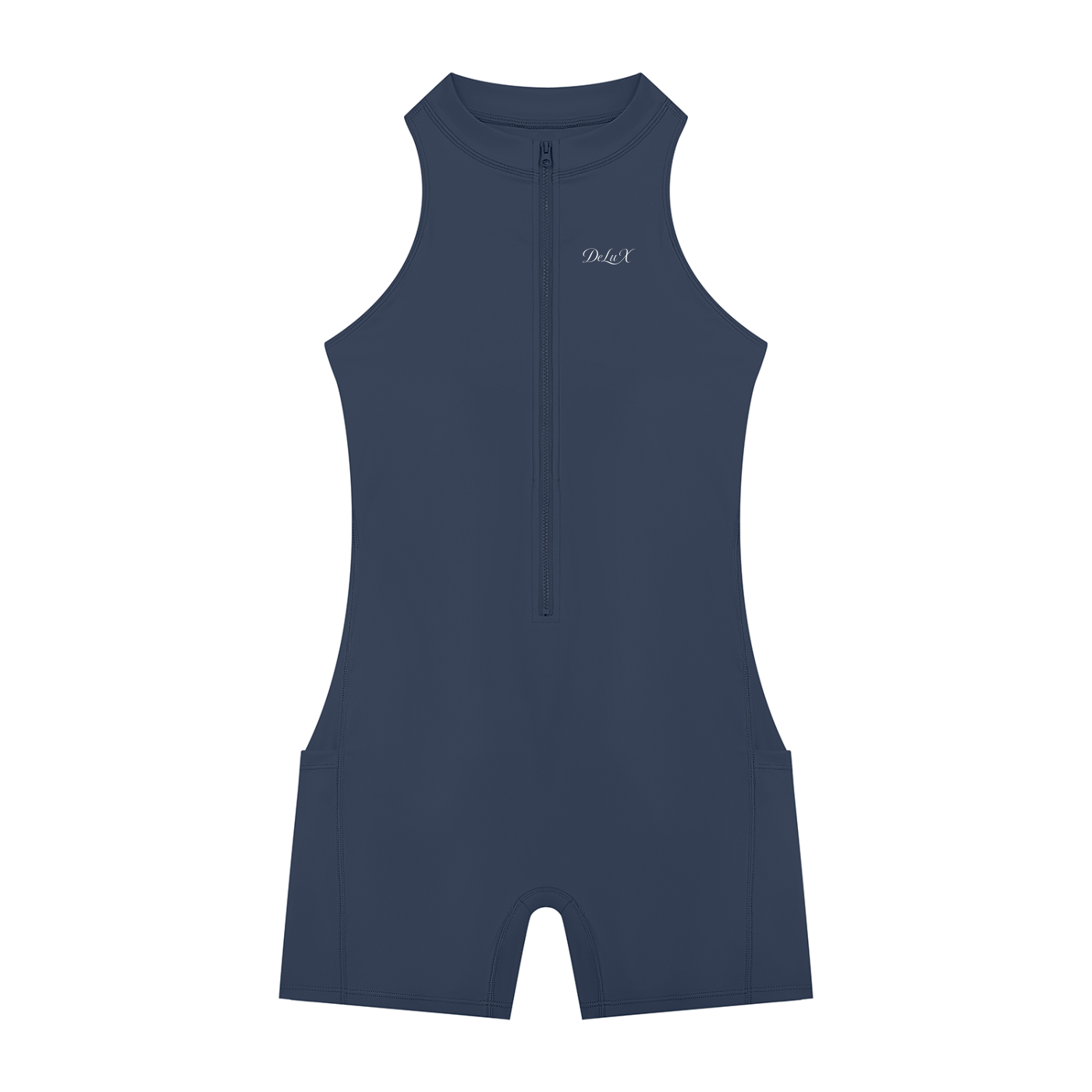 DeLuX Women’s Quarter-Zip Yoga Romper