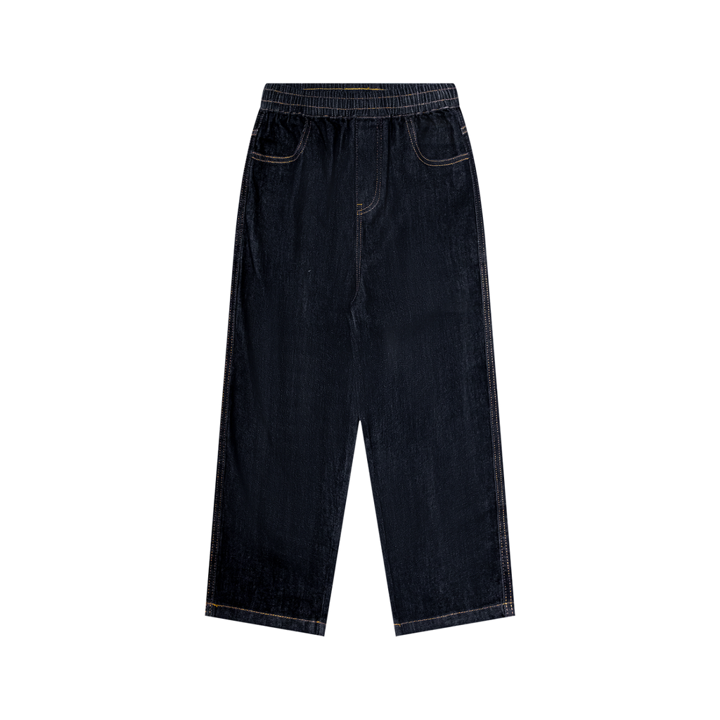 DeLuX Straight Leg Elastic Waist Jeans