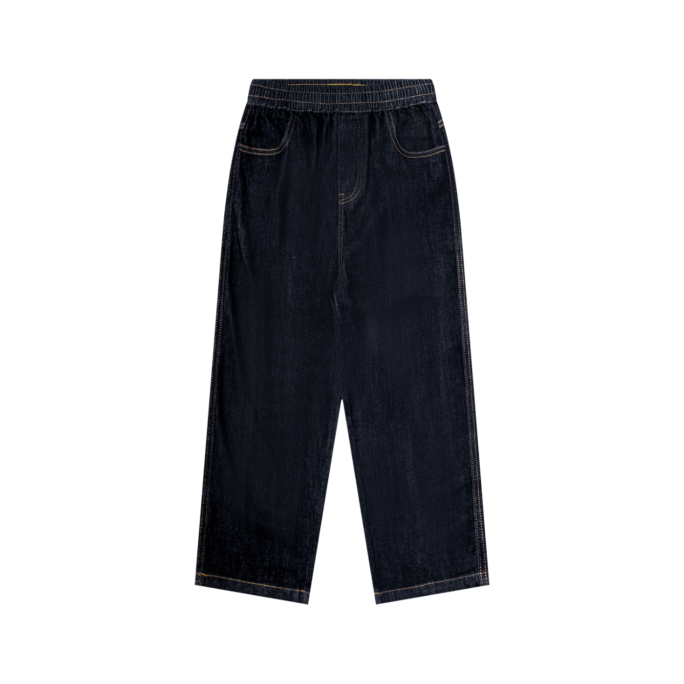 DeLuX Straight Leg Elastic Waist Jeans
