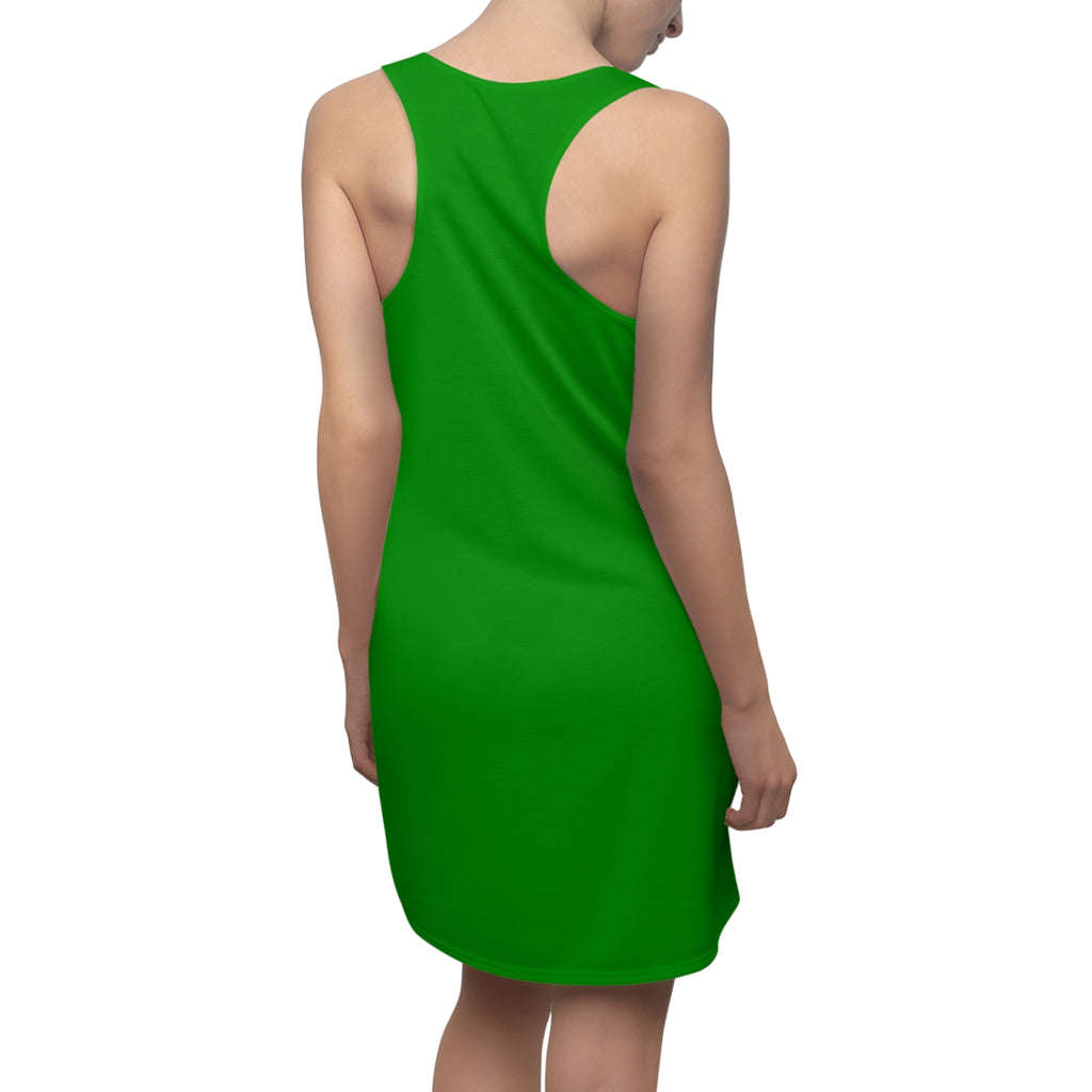 Green Racerback Tank Dress with DS Logo — Women's Athletic Sundress