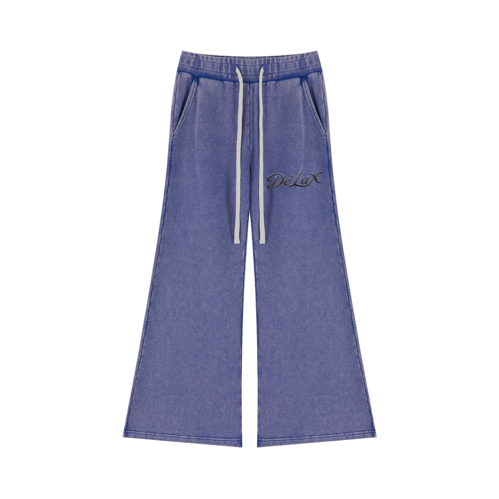 DeLuX Women’s Mineral Wash Flared Leg Sweatpants