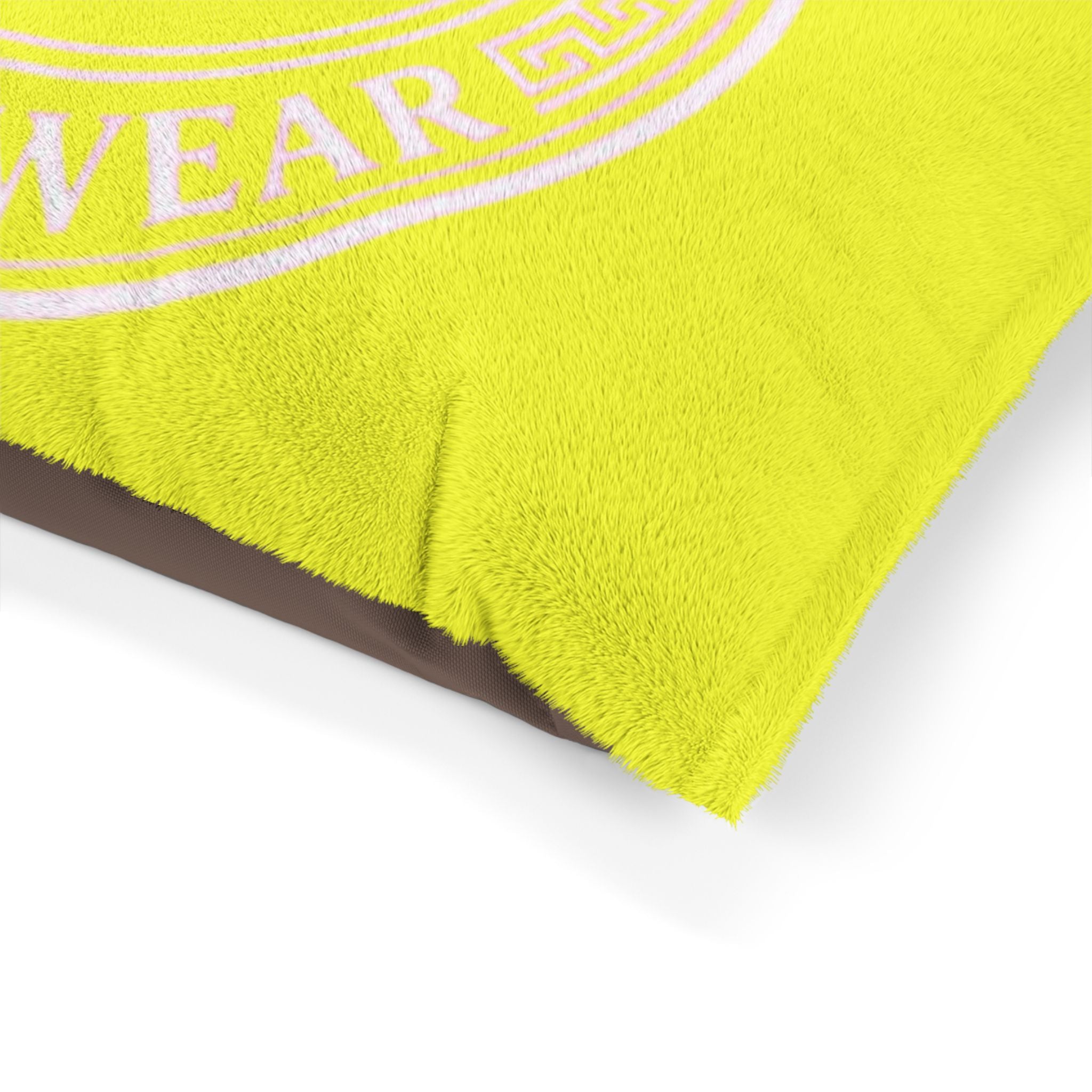 Deluxe Streetwear Yellow Pet Bed — Plush Dog & Cat Cushion with DS Logo