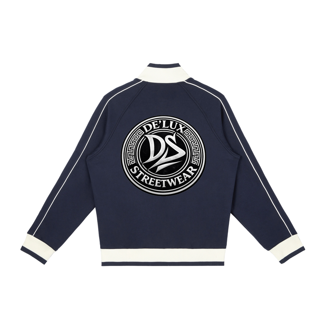 Color Block Raglan Sleeve Zip Track Jacket