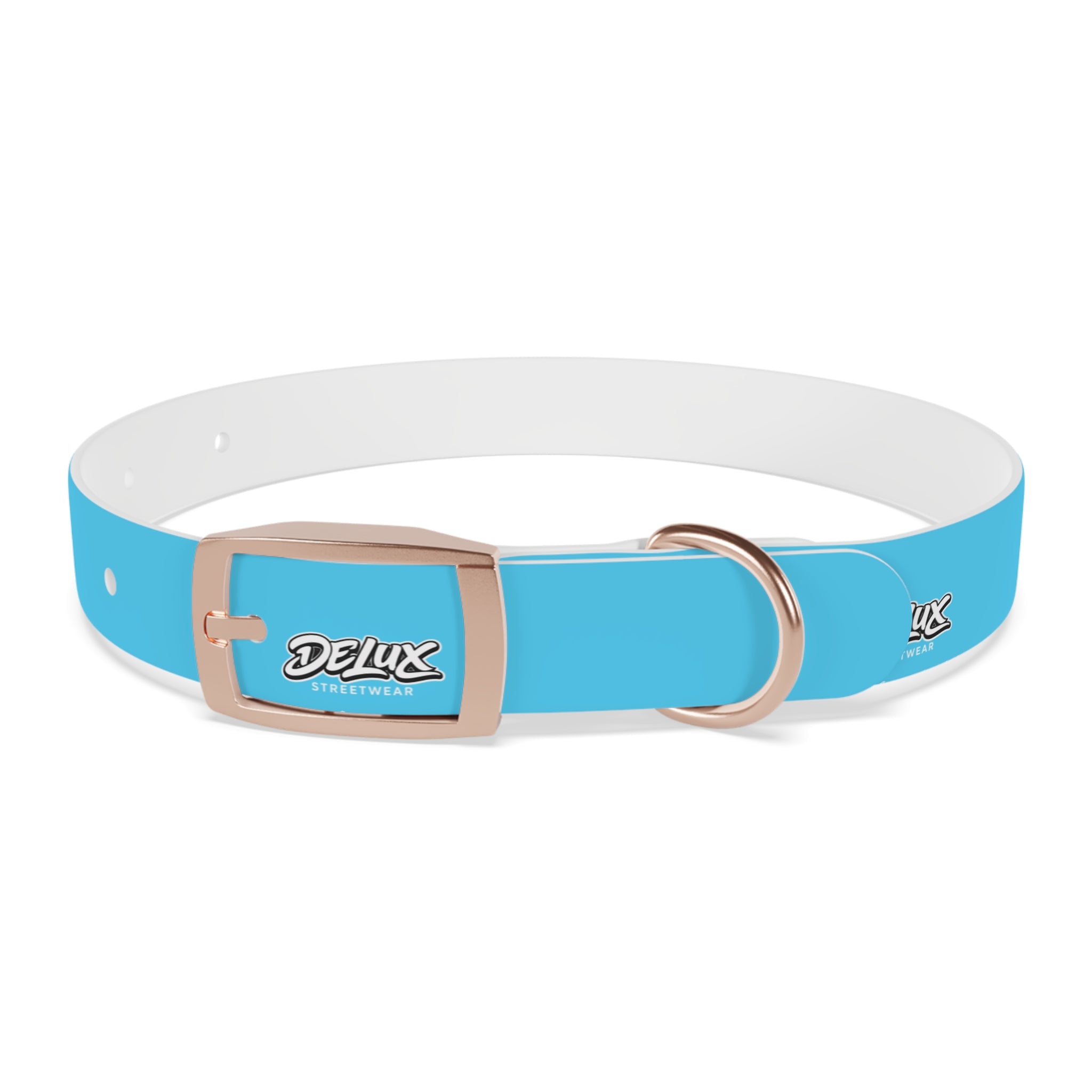 Aqua Blue Dog Collar — Durable Waterproof Pet Collar with Black Buckle