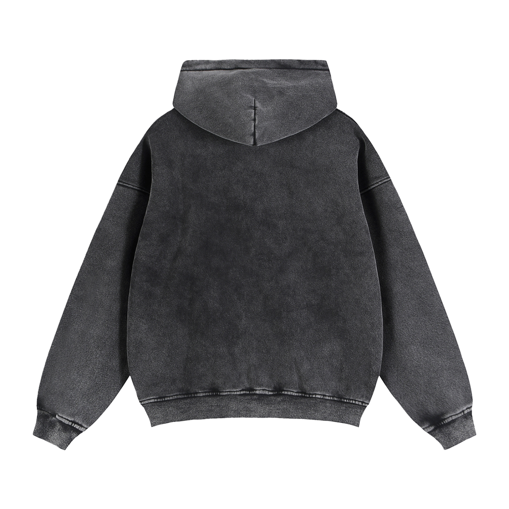 DeLuX Zip-Through Boxy Fleece Hoodie