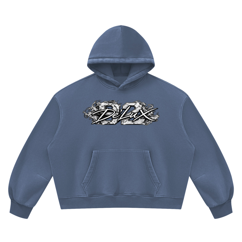 DeLuX Vintage Wash Boxy Fleece Hoodie