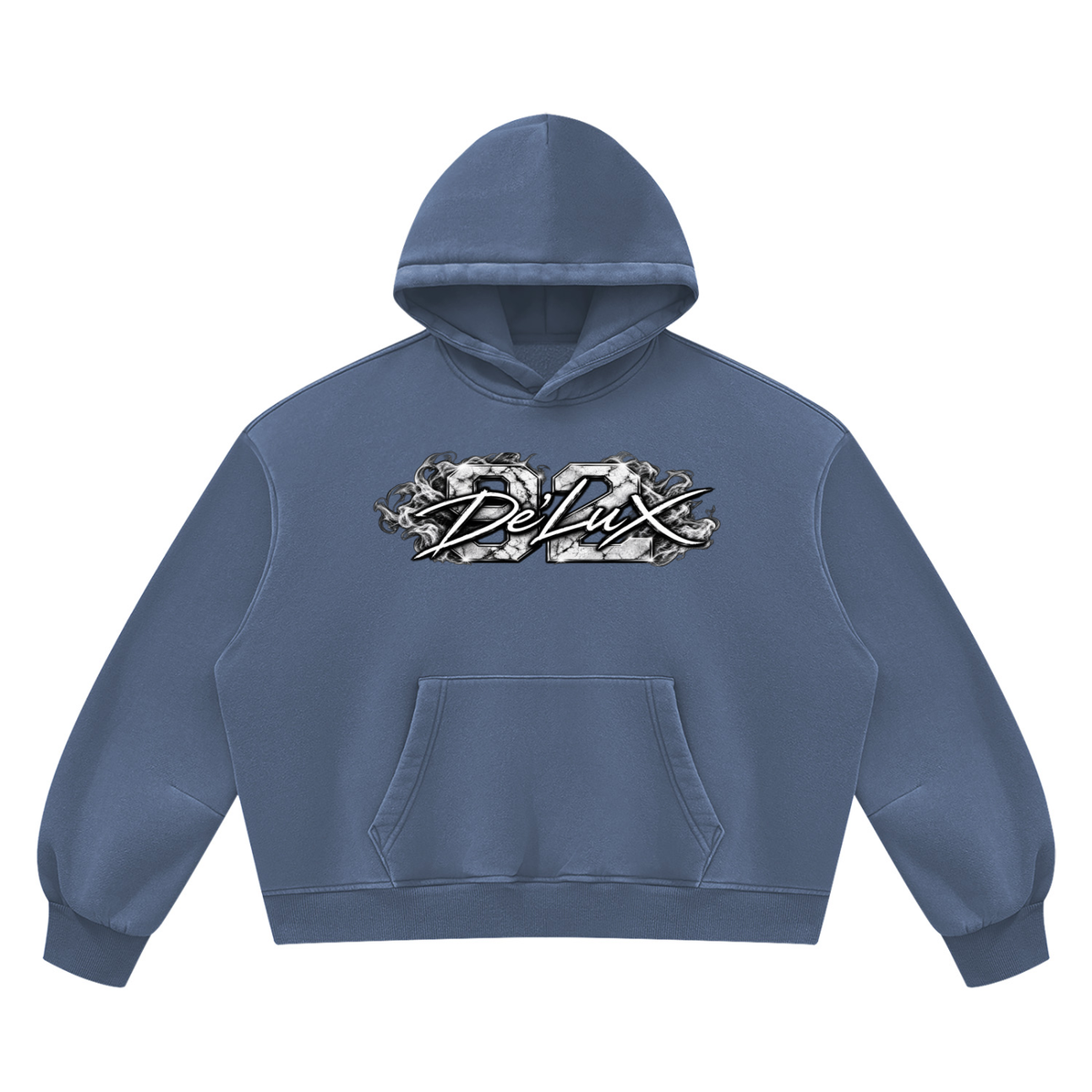 DeLuX Vintage Wash Boxy Fleece Hoodie