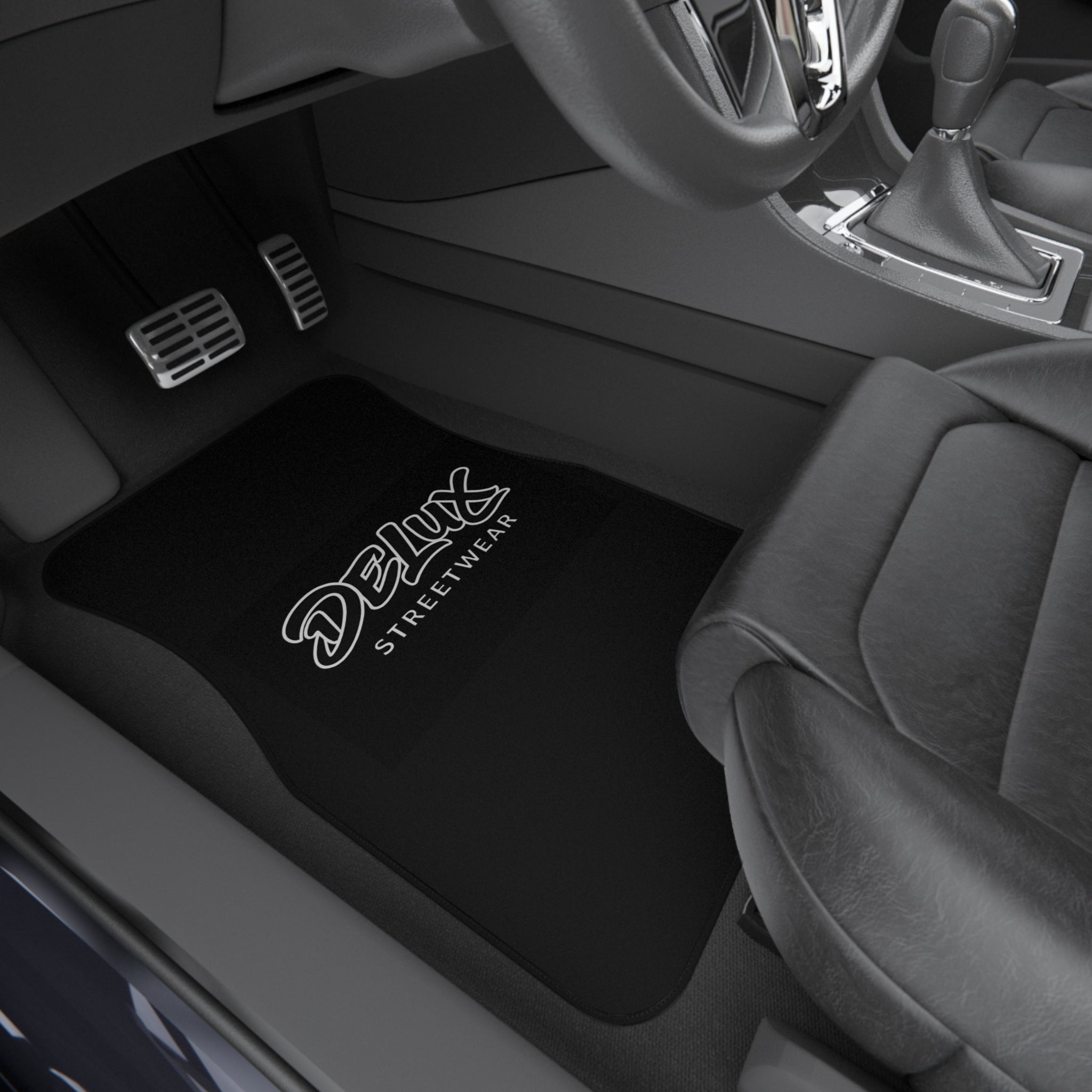 Car Mats — Delux Streetwear Black Floor Mat Set (4-Piece)