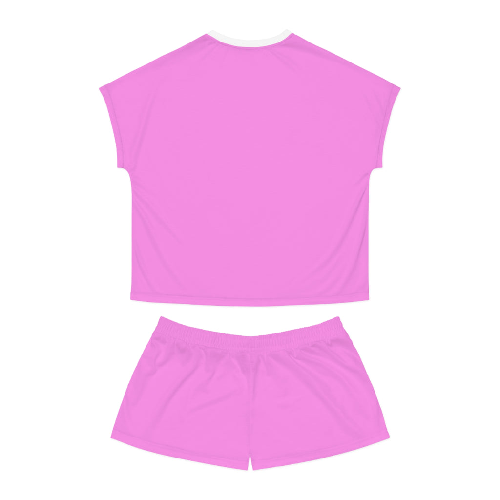 LOVE Pink Women's Short Pajama Set — Cute Graphic Sleepwear