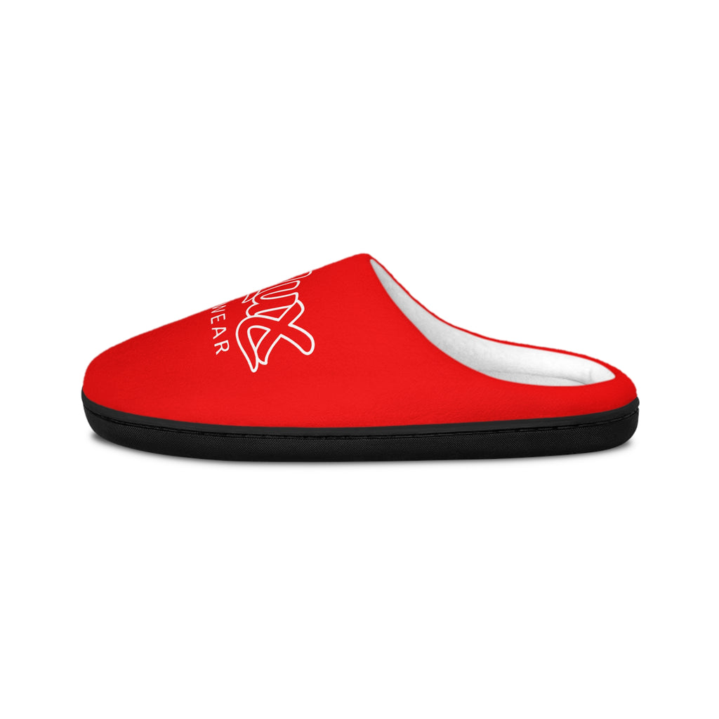 Relax Streetwear Men's Red Indoor Slippers — 'RELAX STREETWEAR' Cozy Home Slides