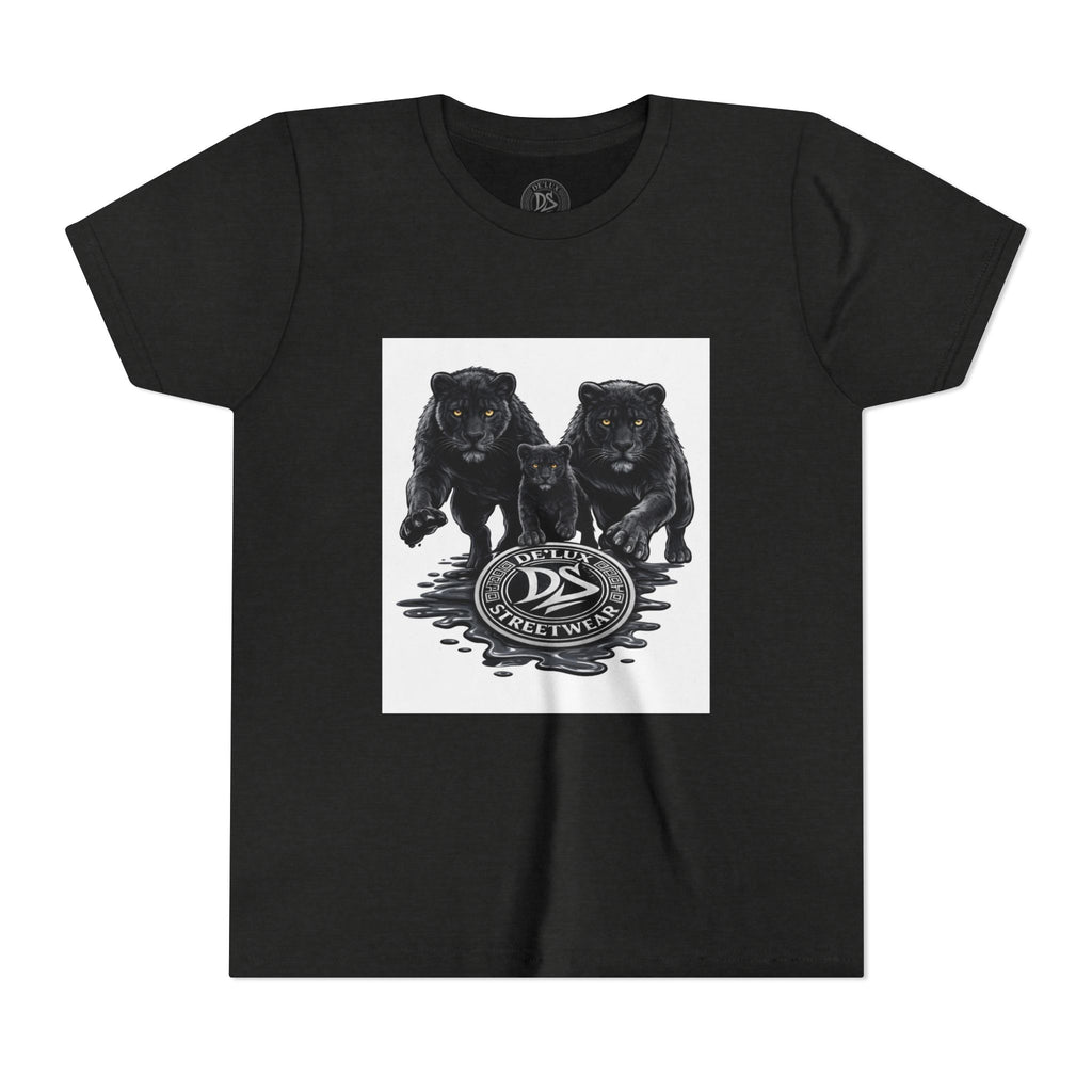 Youth Tee — Twin Black Panthers Graphic Kids T-Shirt