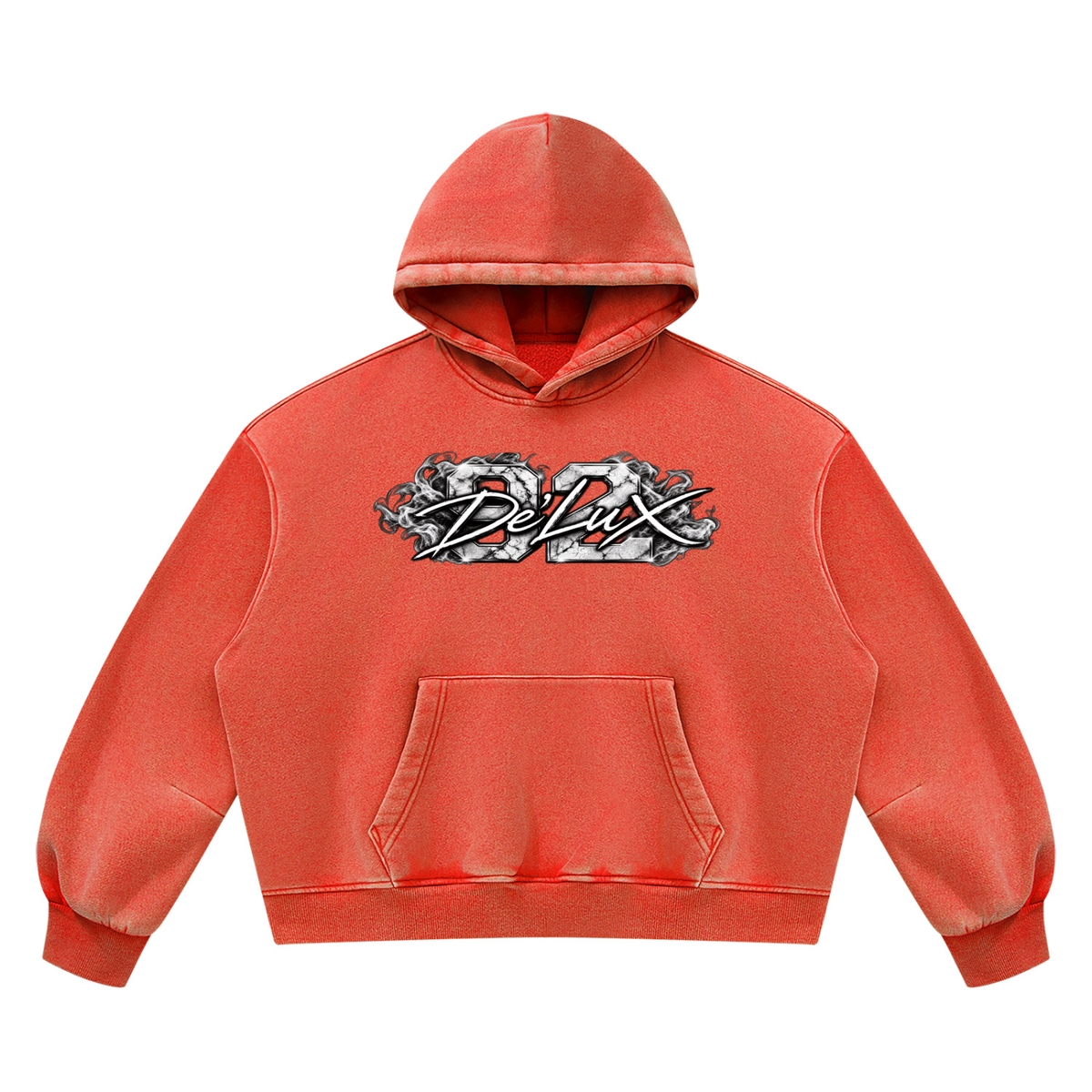DeLuX Vintage Wash Boxy Fleece Hoodie