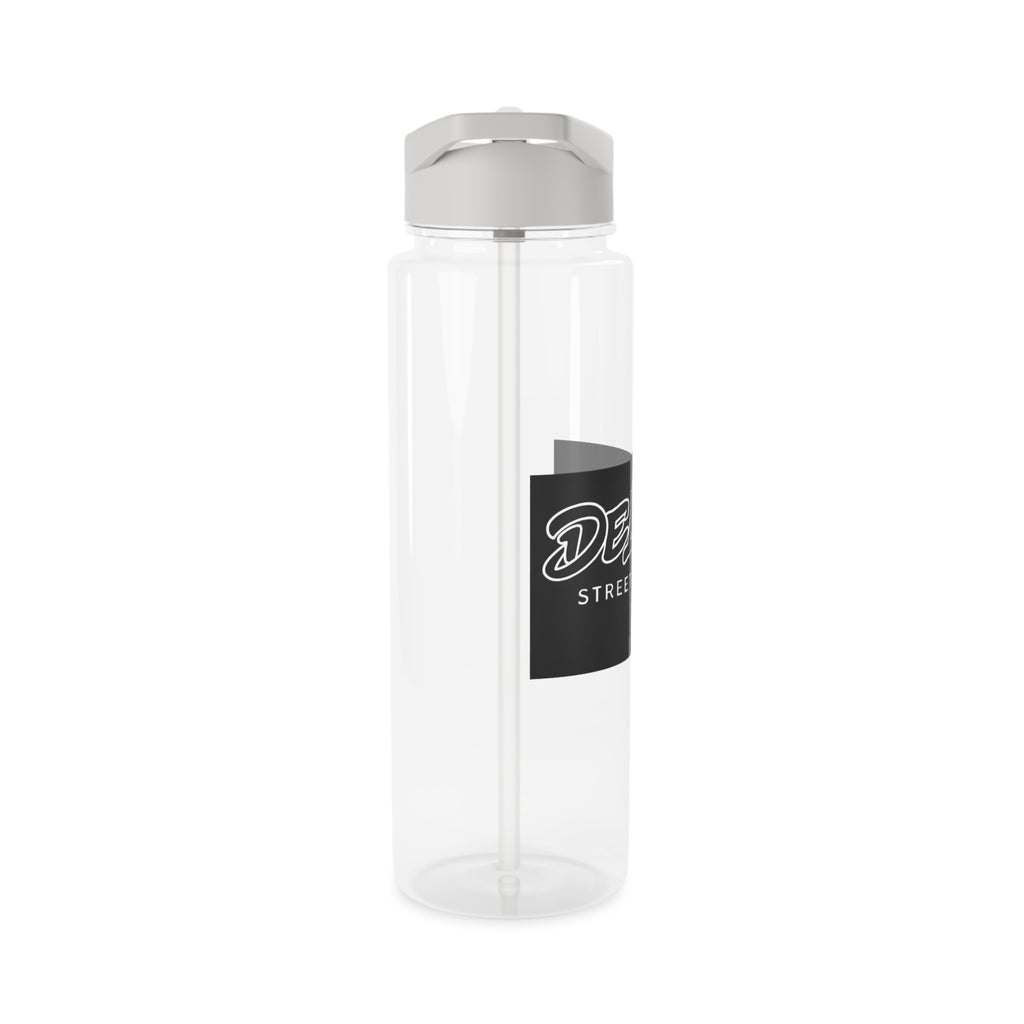 Delux Streetwear Tritan Water Bottle — Clear Sports Bottle with Straw