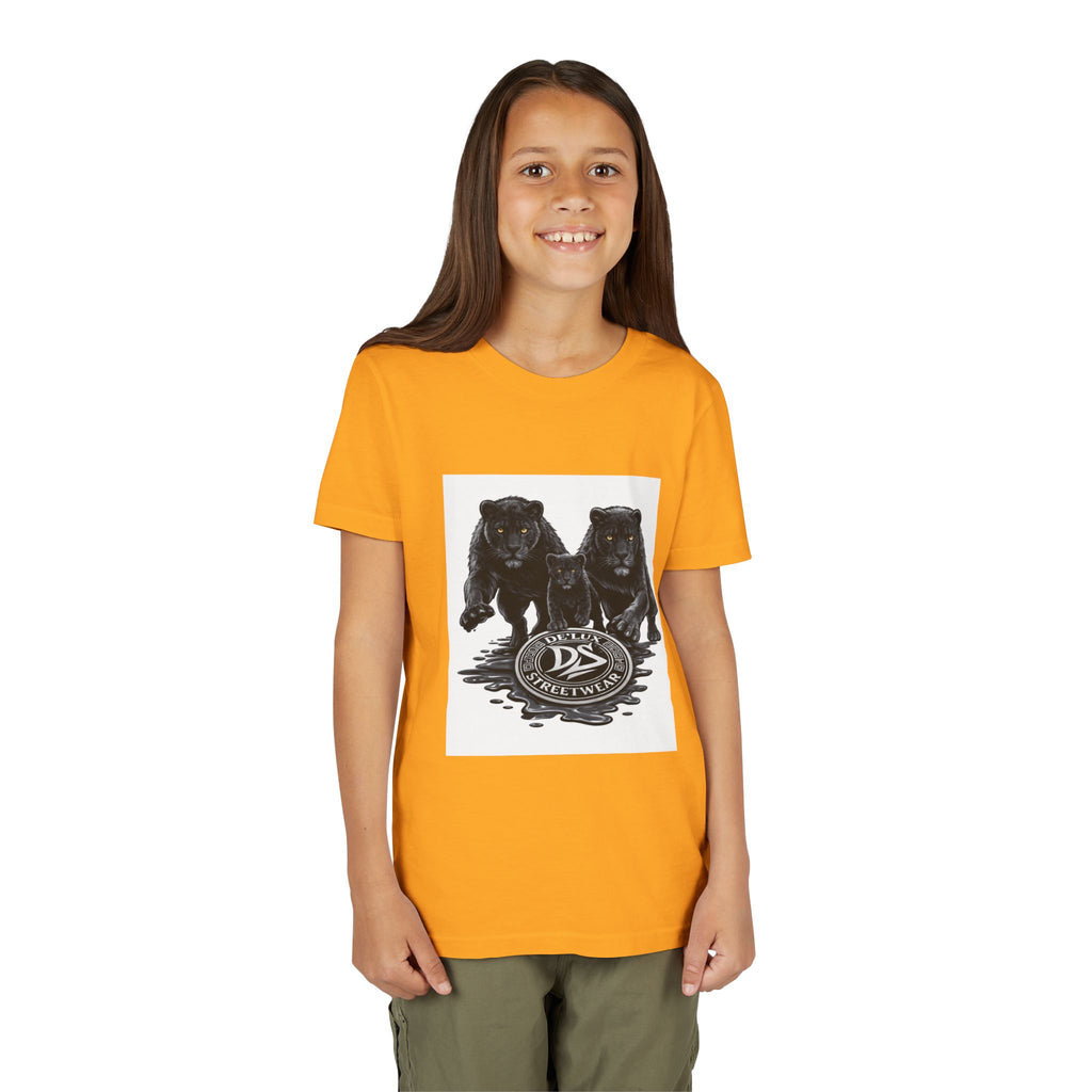 Youth Tee — Twin Black Panthers Graphic Kids T-Shirt