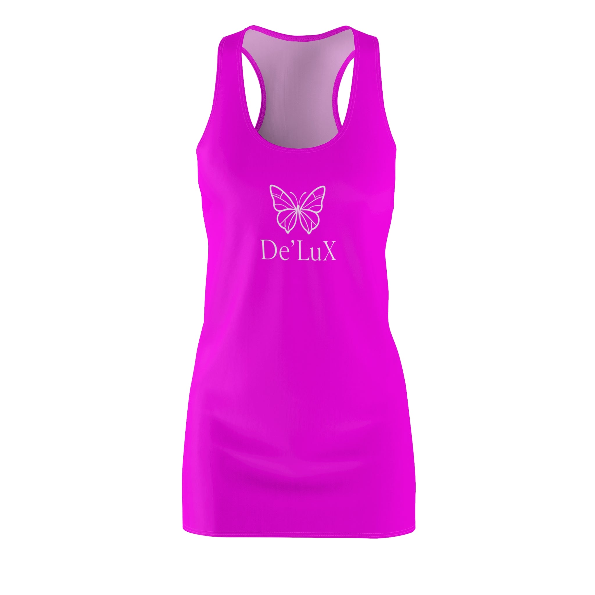Butterfly De'Lux Racerback Dress — Women's Pink AOP Summer Dress