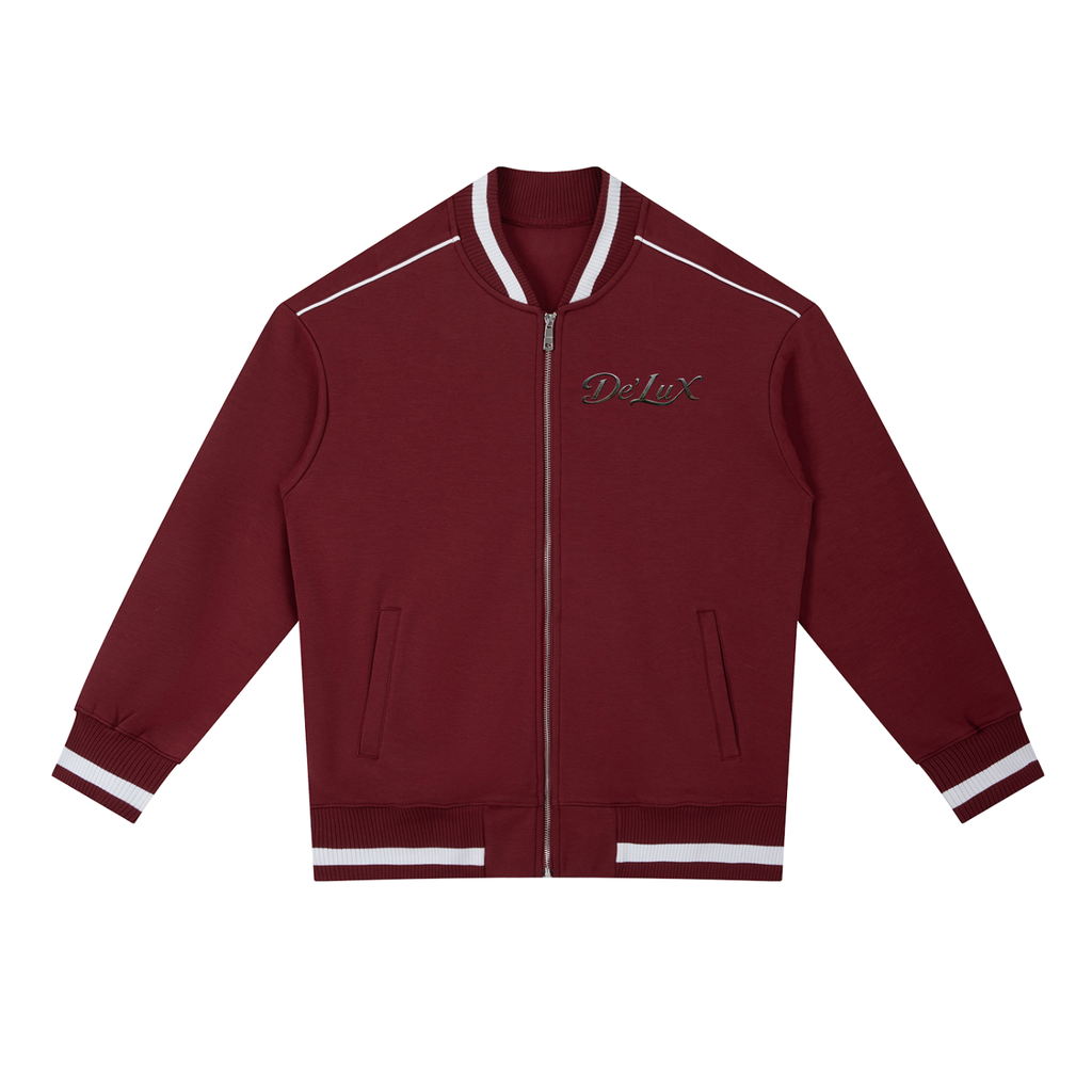 Tiger Contrast Piping Zip Bomber Jacket