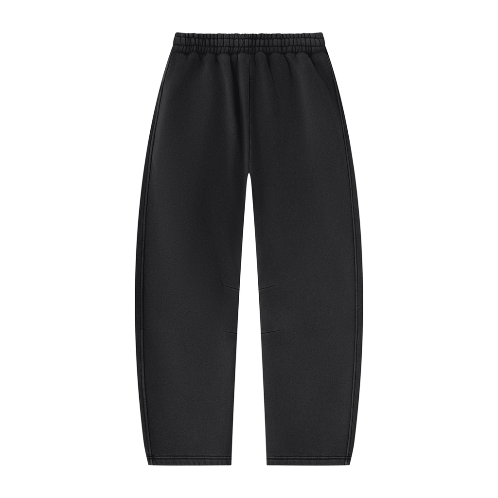 DeLuX  Vintage Wash Barrel Leg Fleece Sweatpants