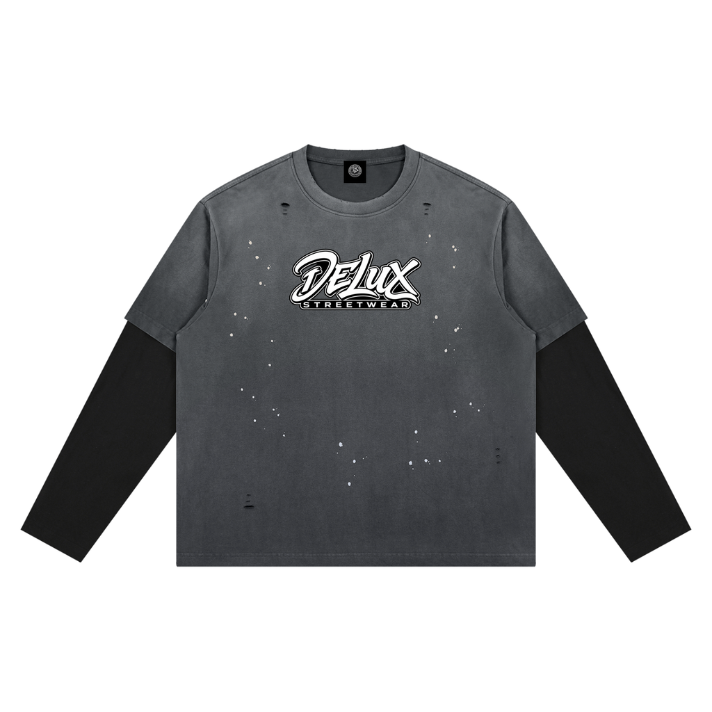DeLuX Vintage Wash Distressed Layer T-Shirt