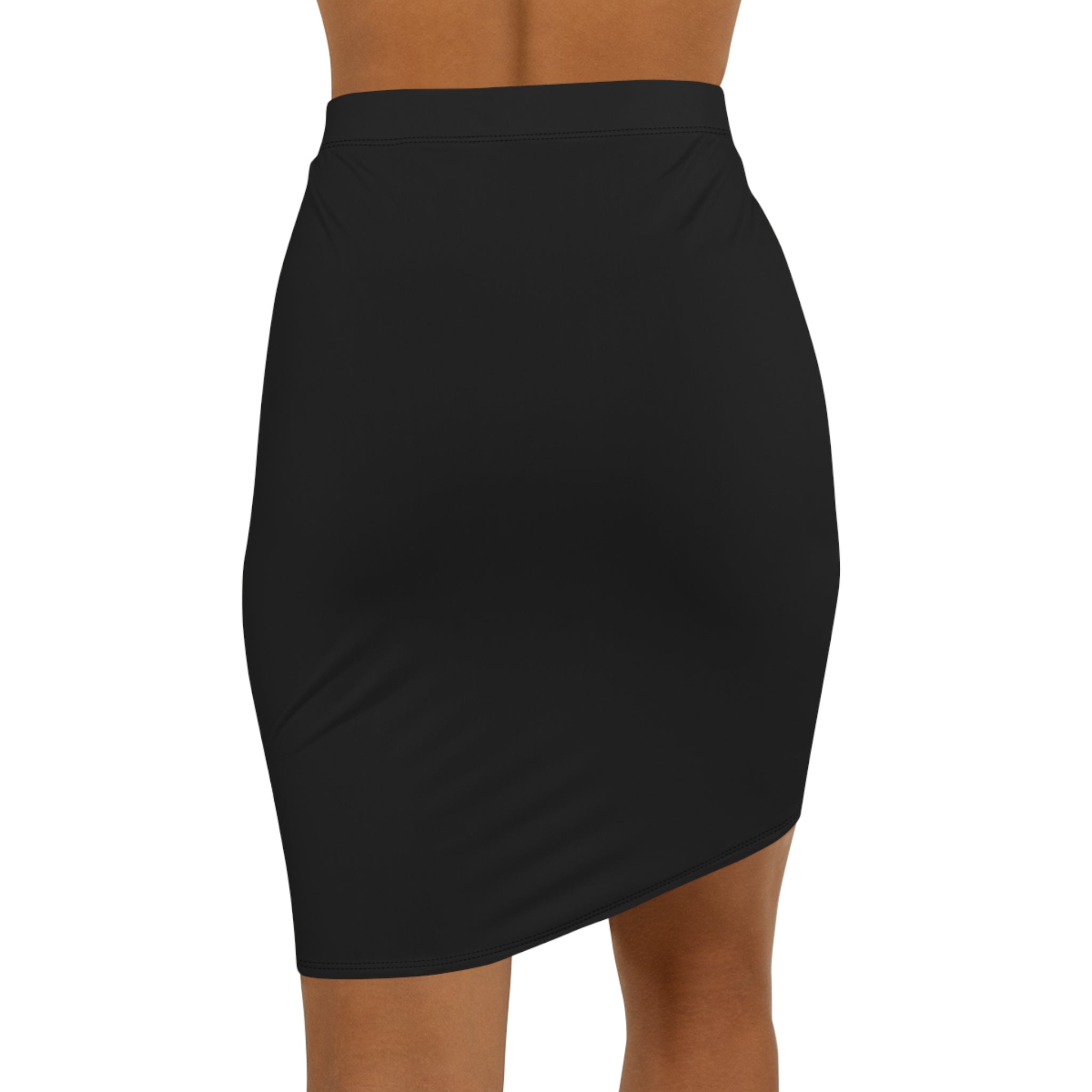 De'Lux Butterfly Black Pencil Skirt — Mid-Waist Chic Corporate & Evening Wear