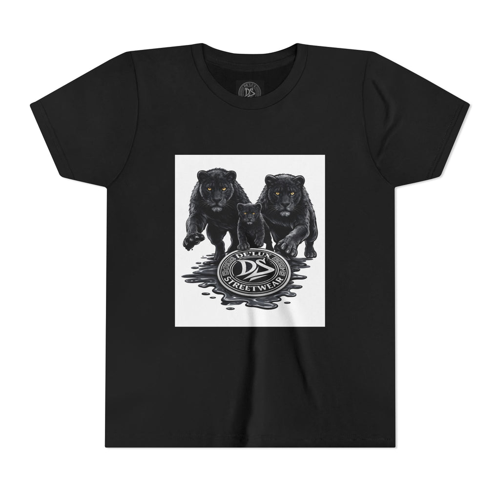 Youth Tee — Twin Black Panthers Graphic Kids T-Shirt